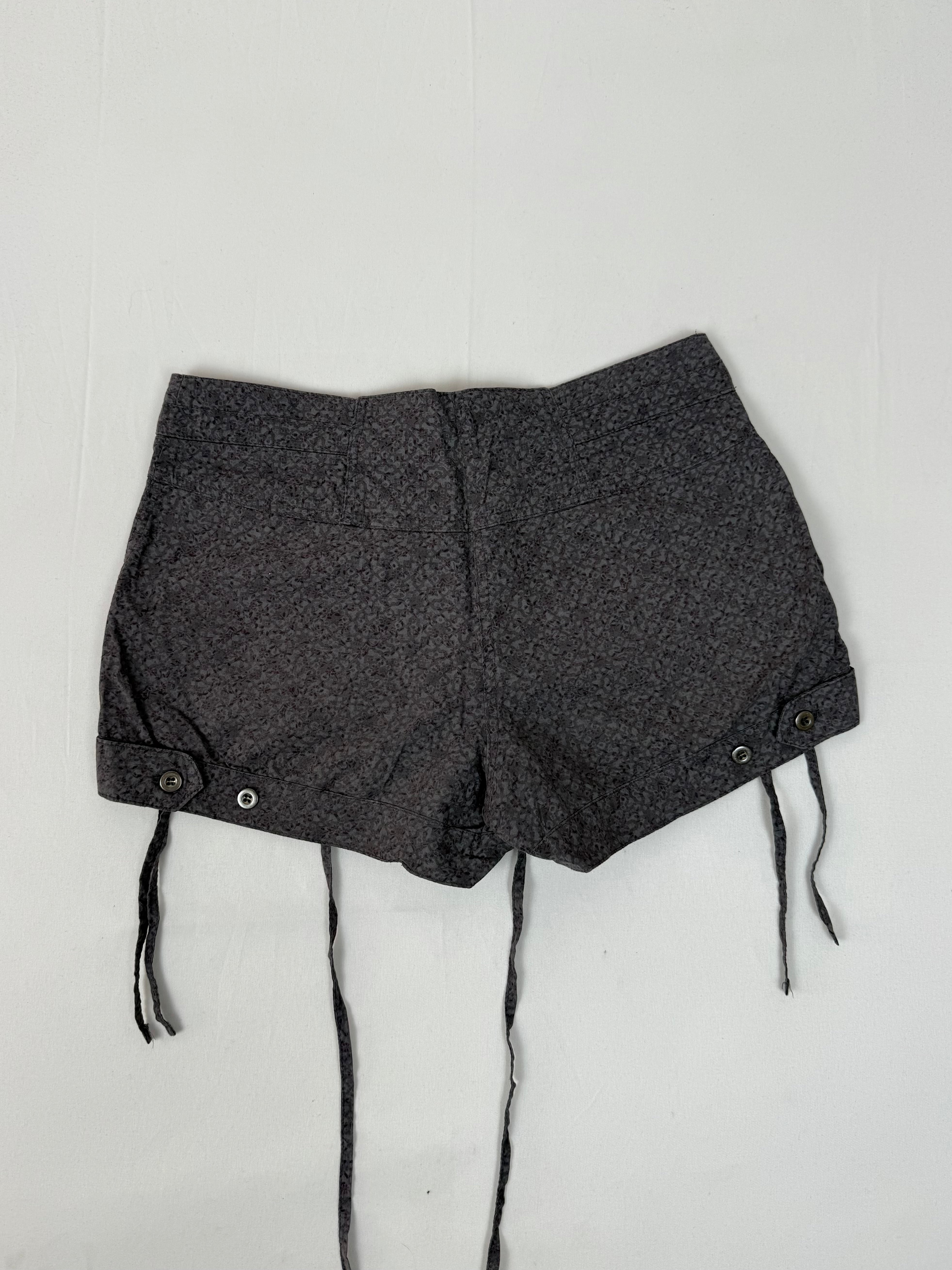 Brown cotton low rise mini short (XS)