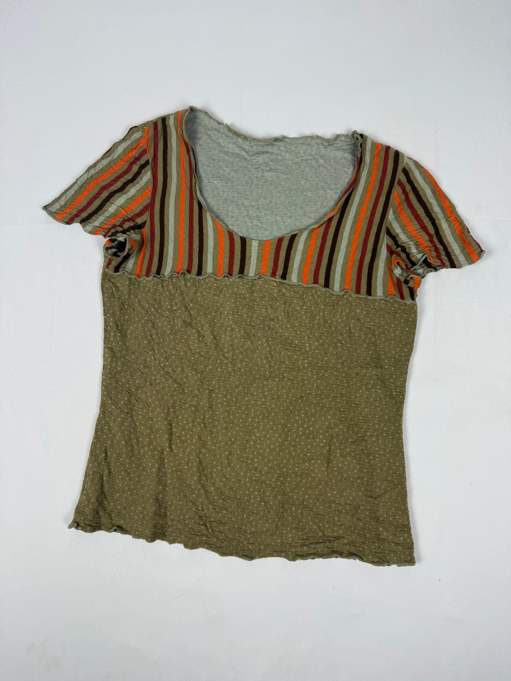 Khaki mesh lined tee (XL)