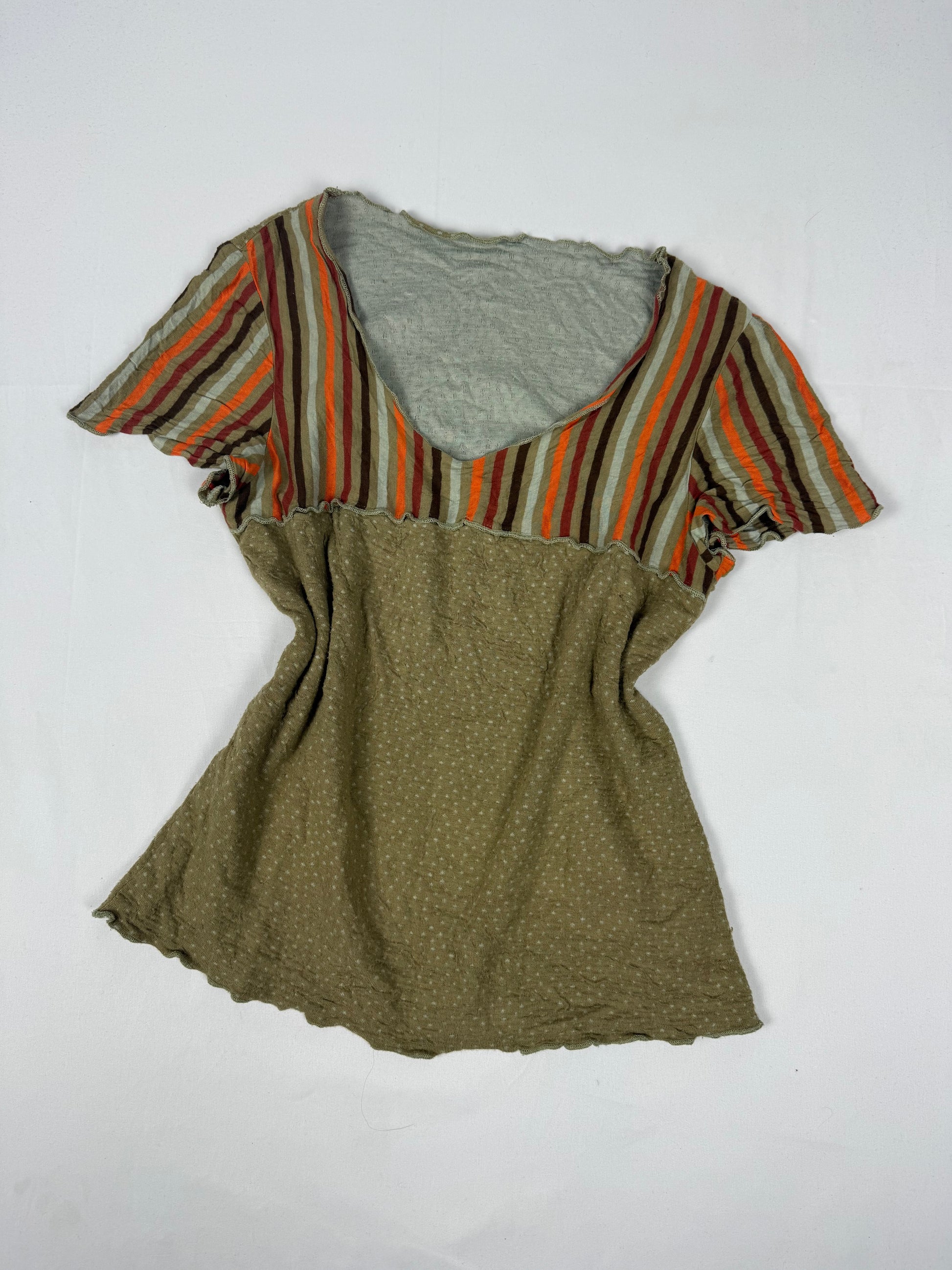 Khaki mesh lined tee (XL)