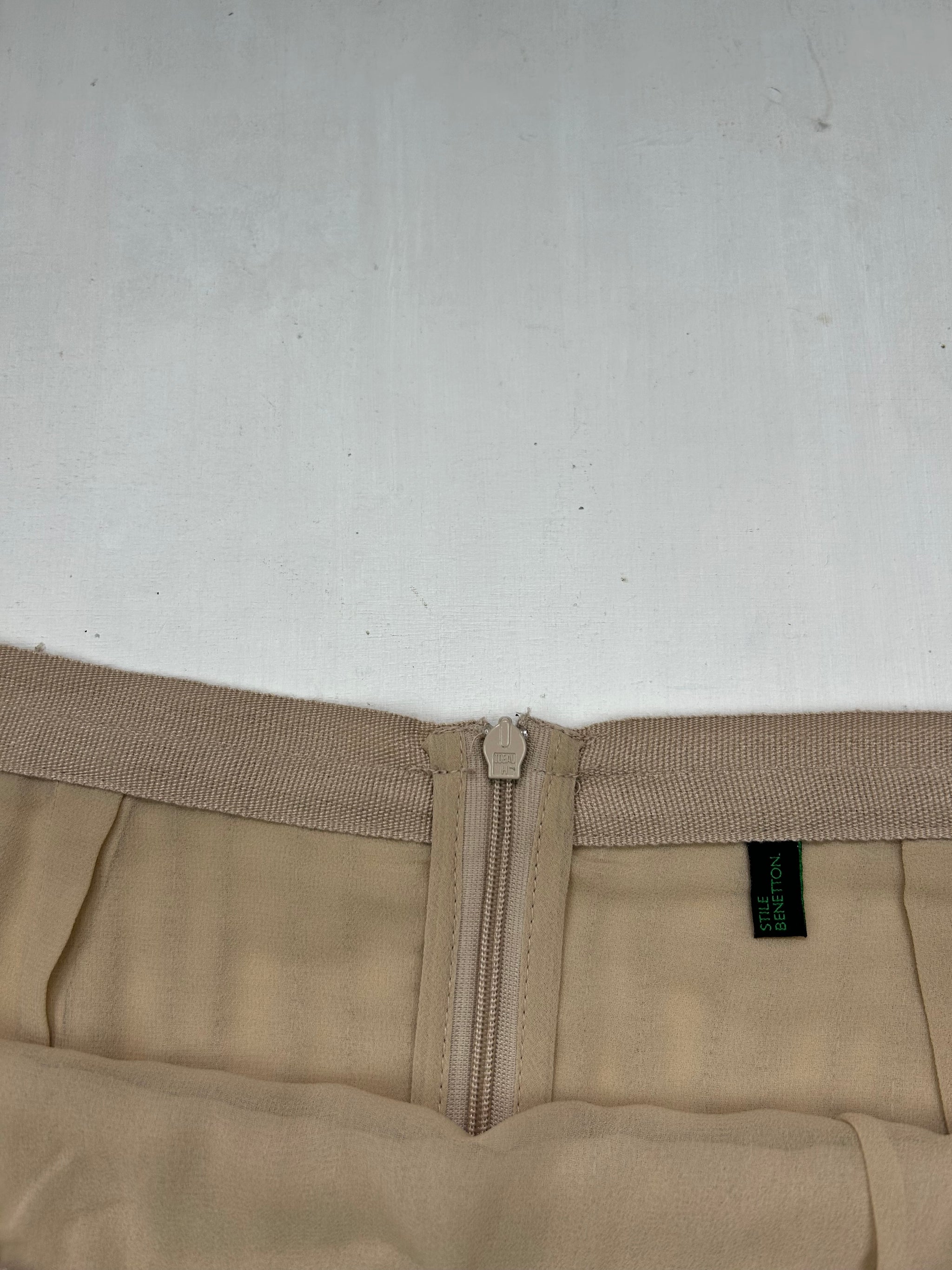 Beige sequins mini skirt (M)