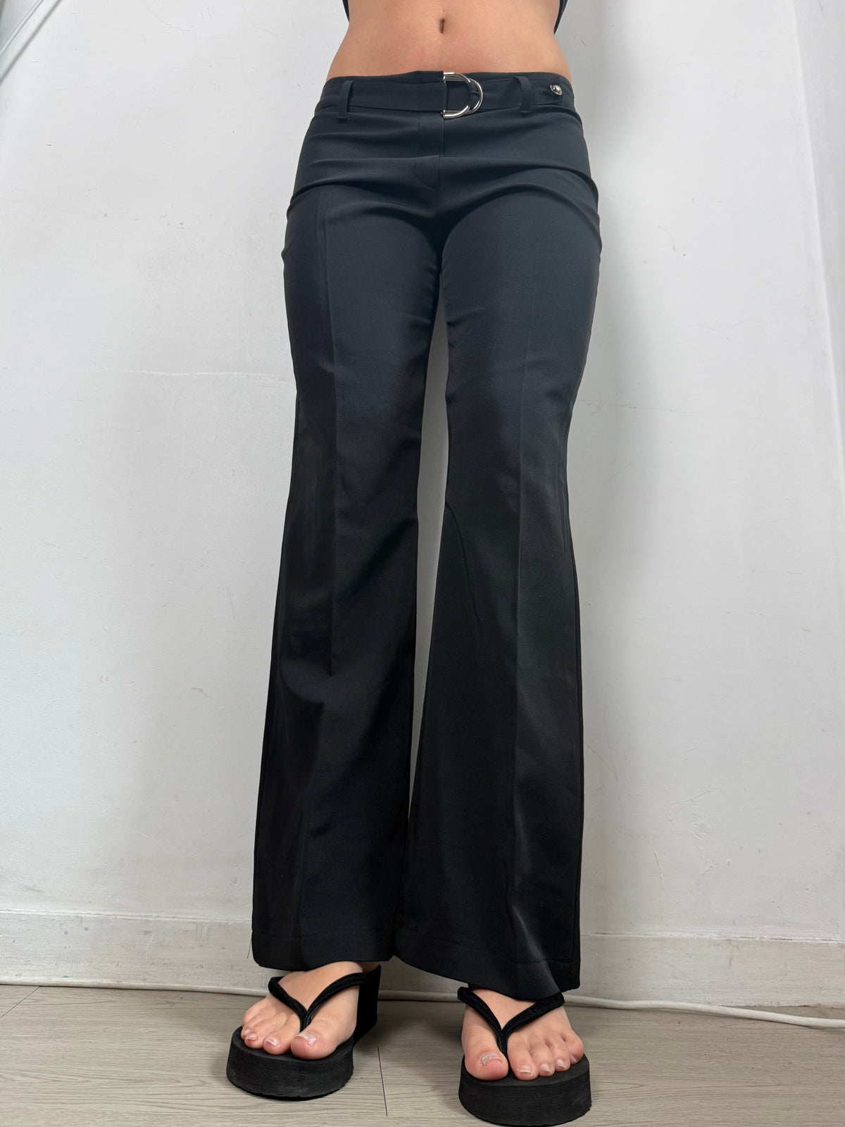 Black flare office pants (M)