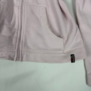 Baby pink zip up cotton sweatshirt (XS)