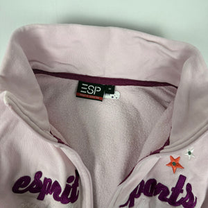 Baby pink zip up cotton sweatshirt (XS)