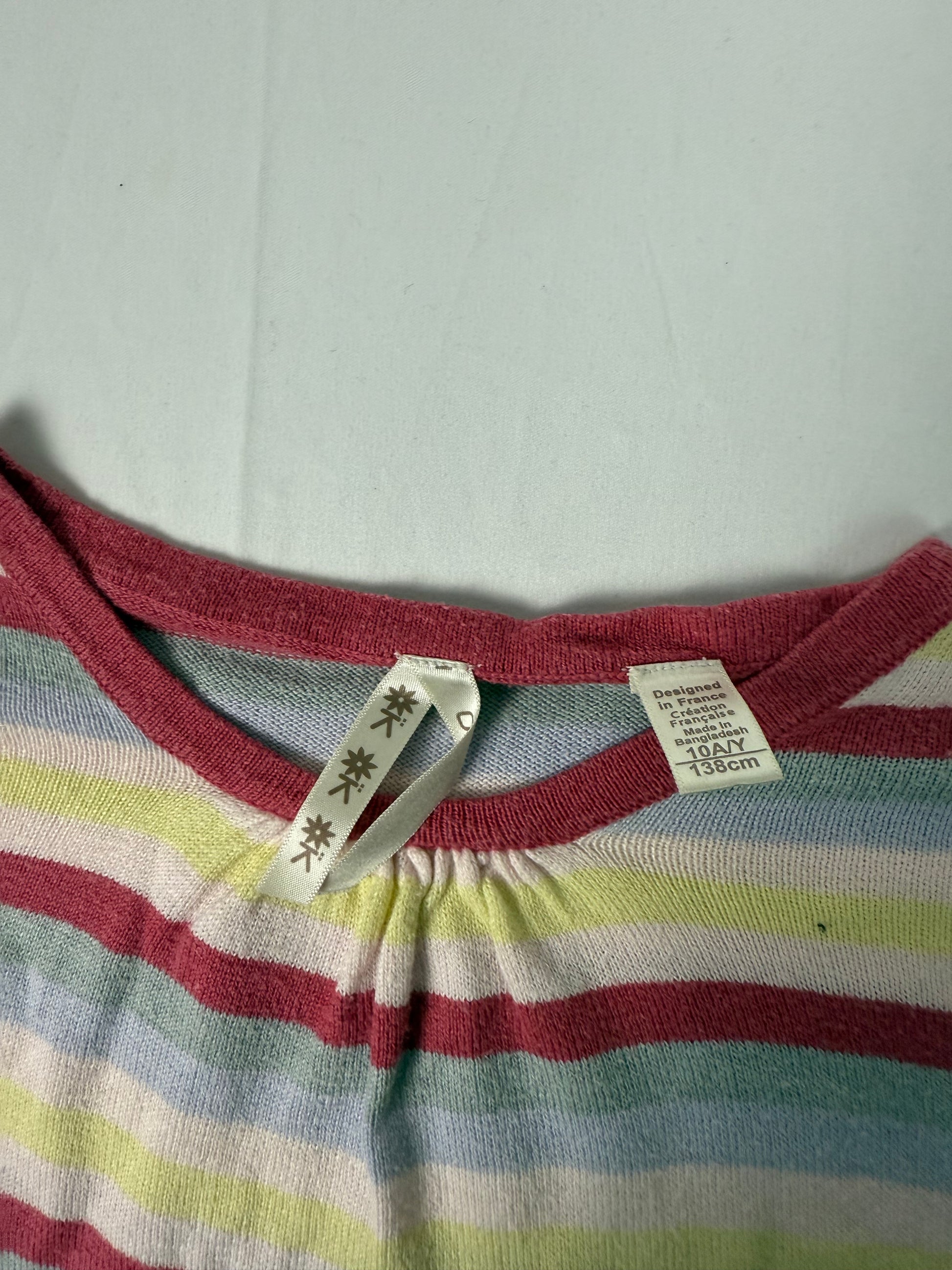 Multicolor striped cotton jumper (XS)