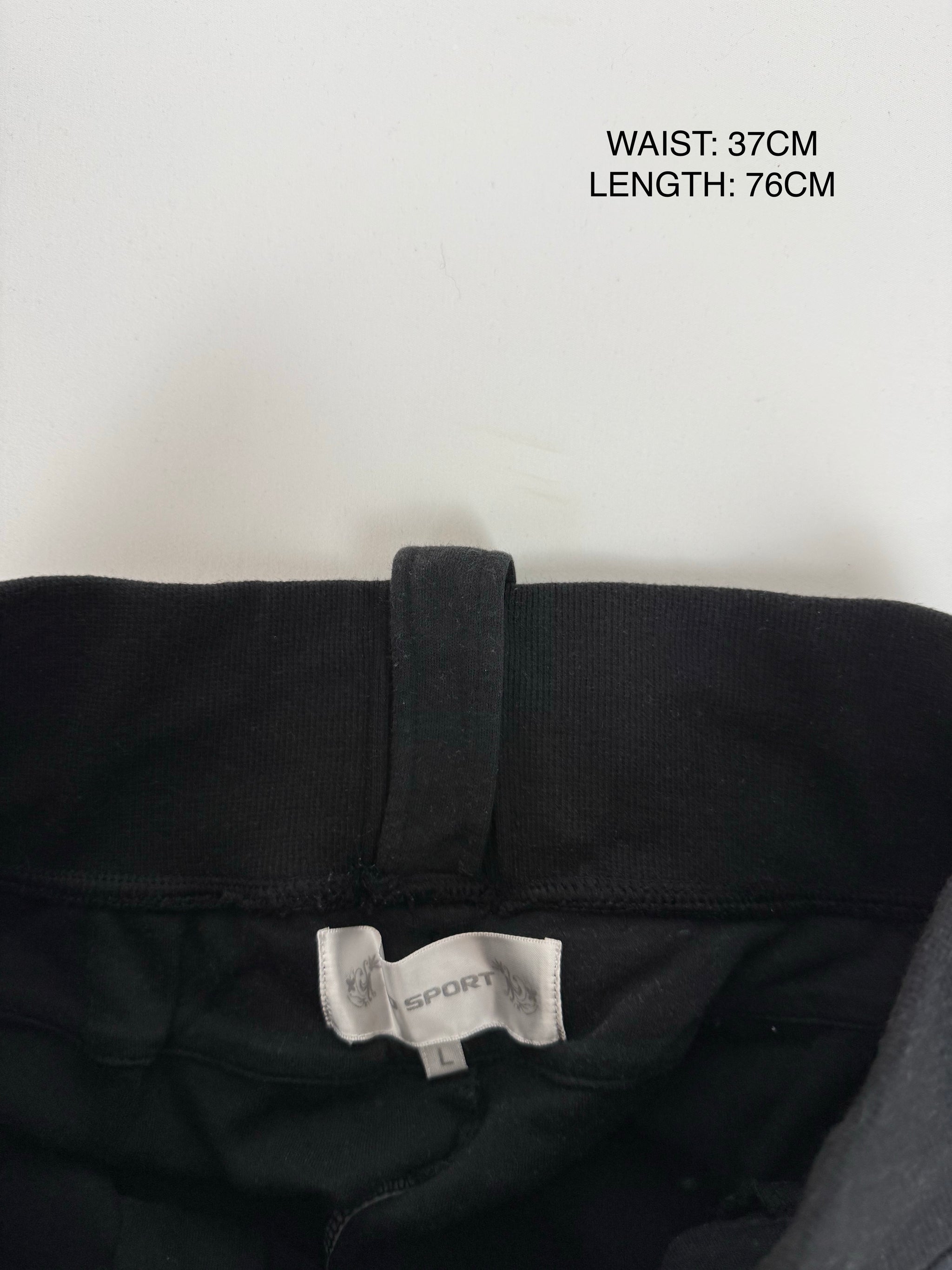 Black cotton capri pants (M)