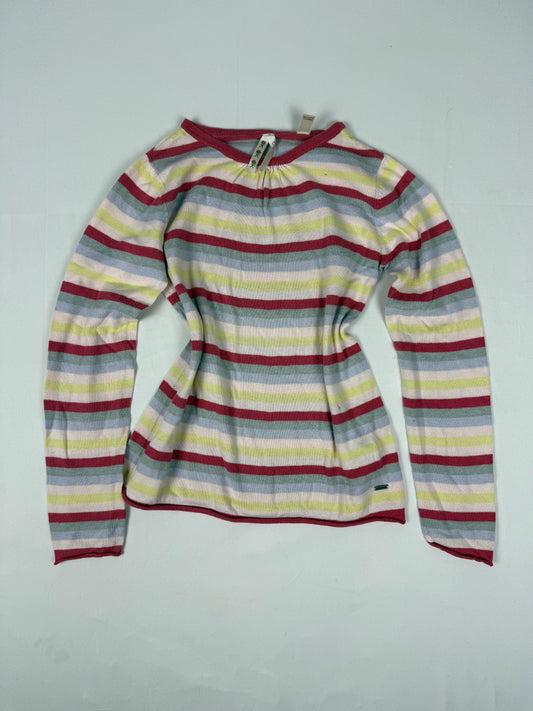 Multicolor striped cotton jumper (XS)