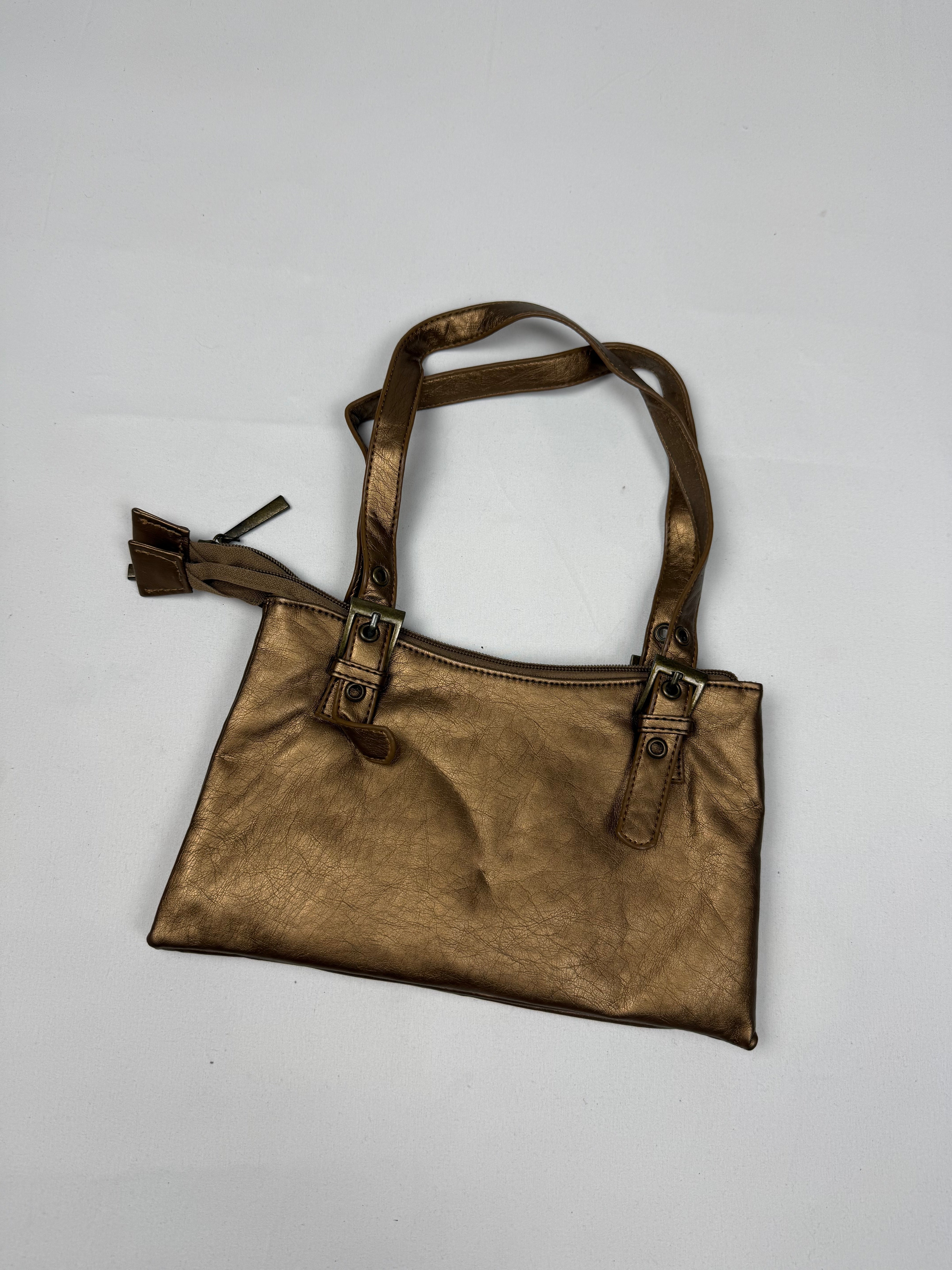 Gold mini shoulder bag (27x16cm)