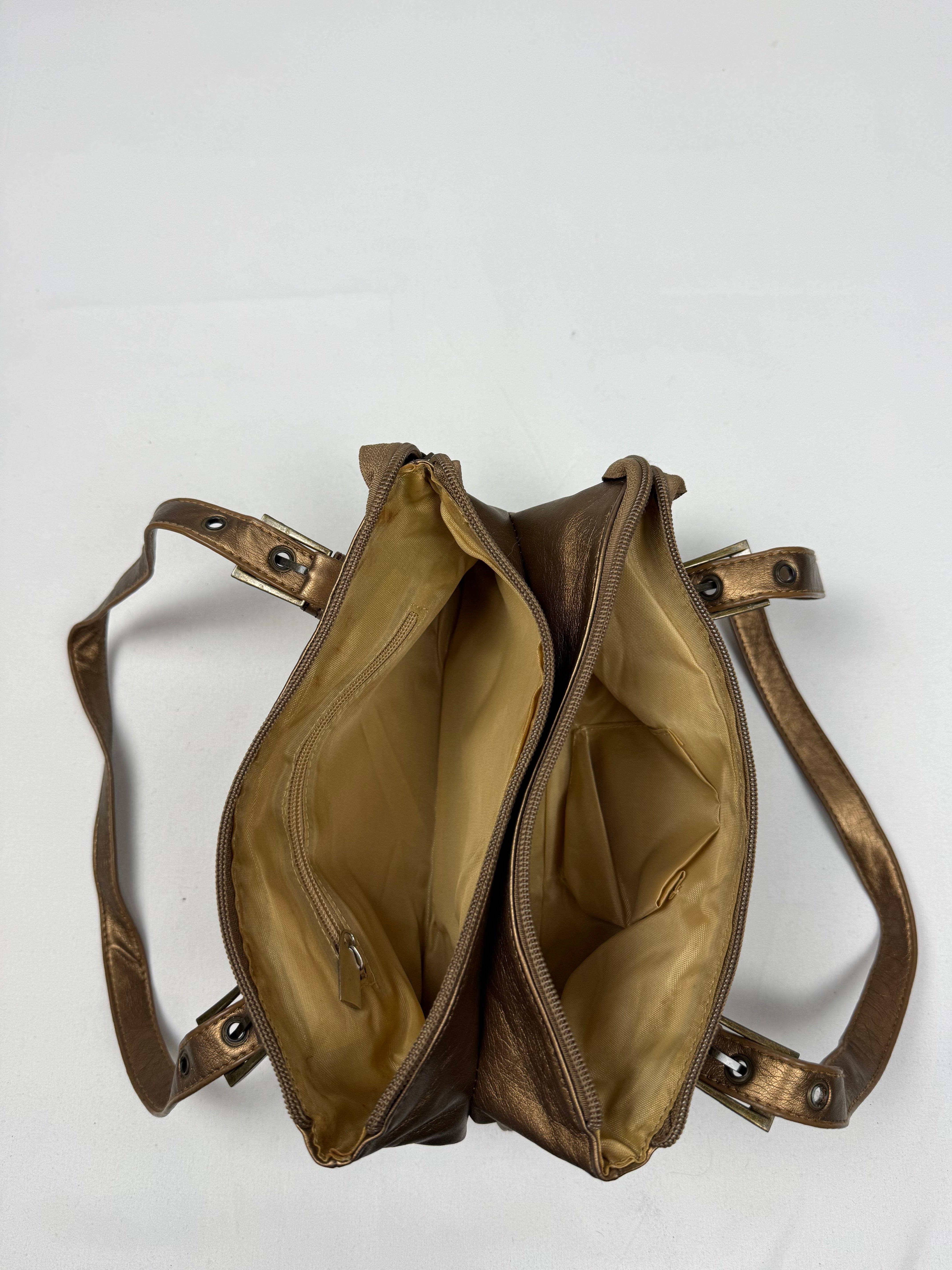 Gold mini shoulder bag (27x16cm)