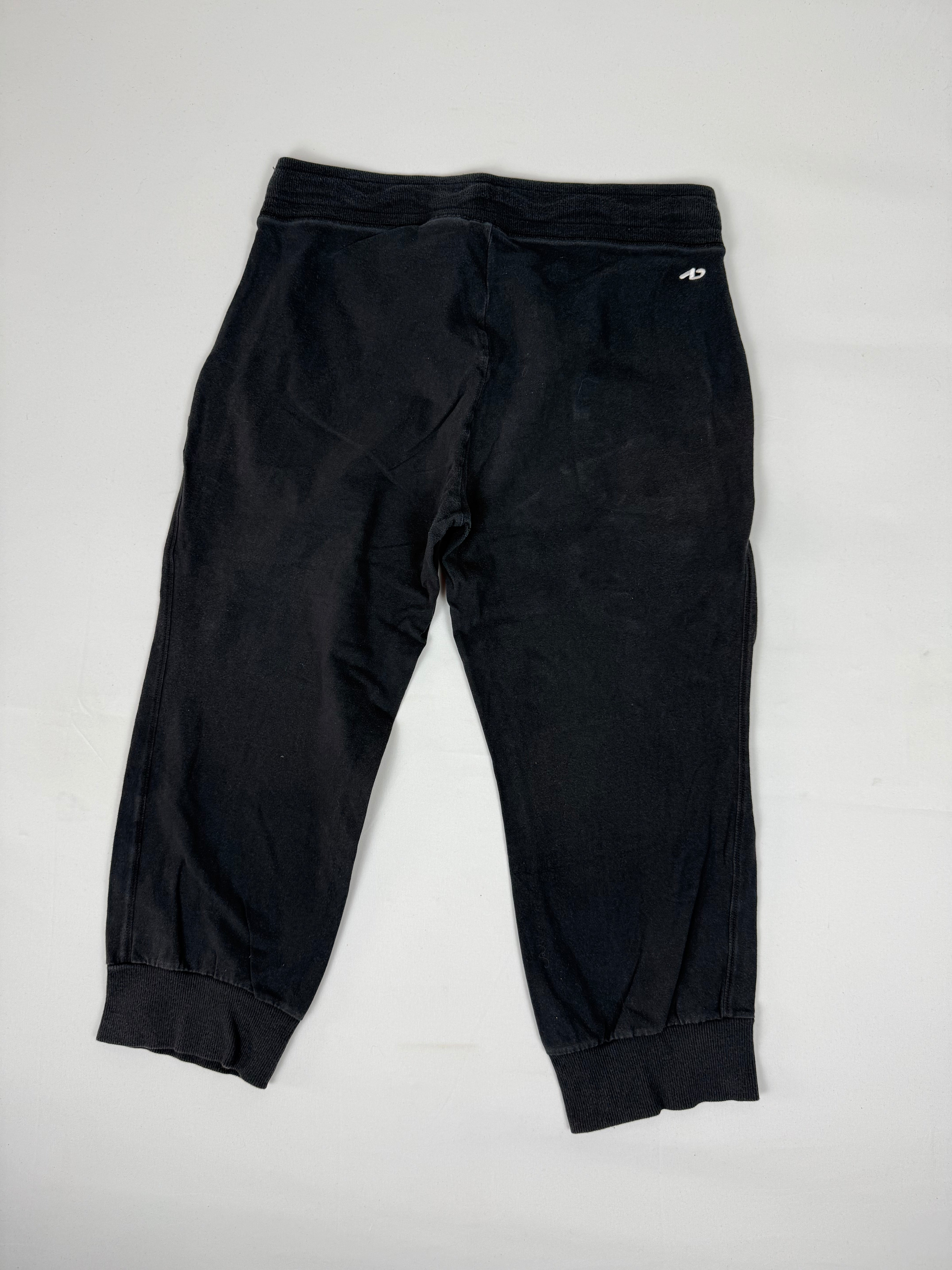 Black activewear cotton capri pants (S)