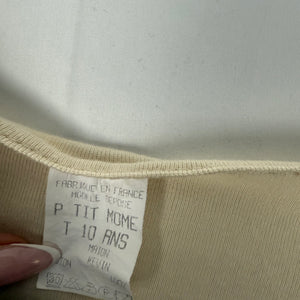 Beige cotton long sleeves top (XS)