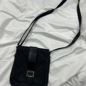 Black monogram crossbody bag