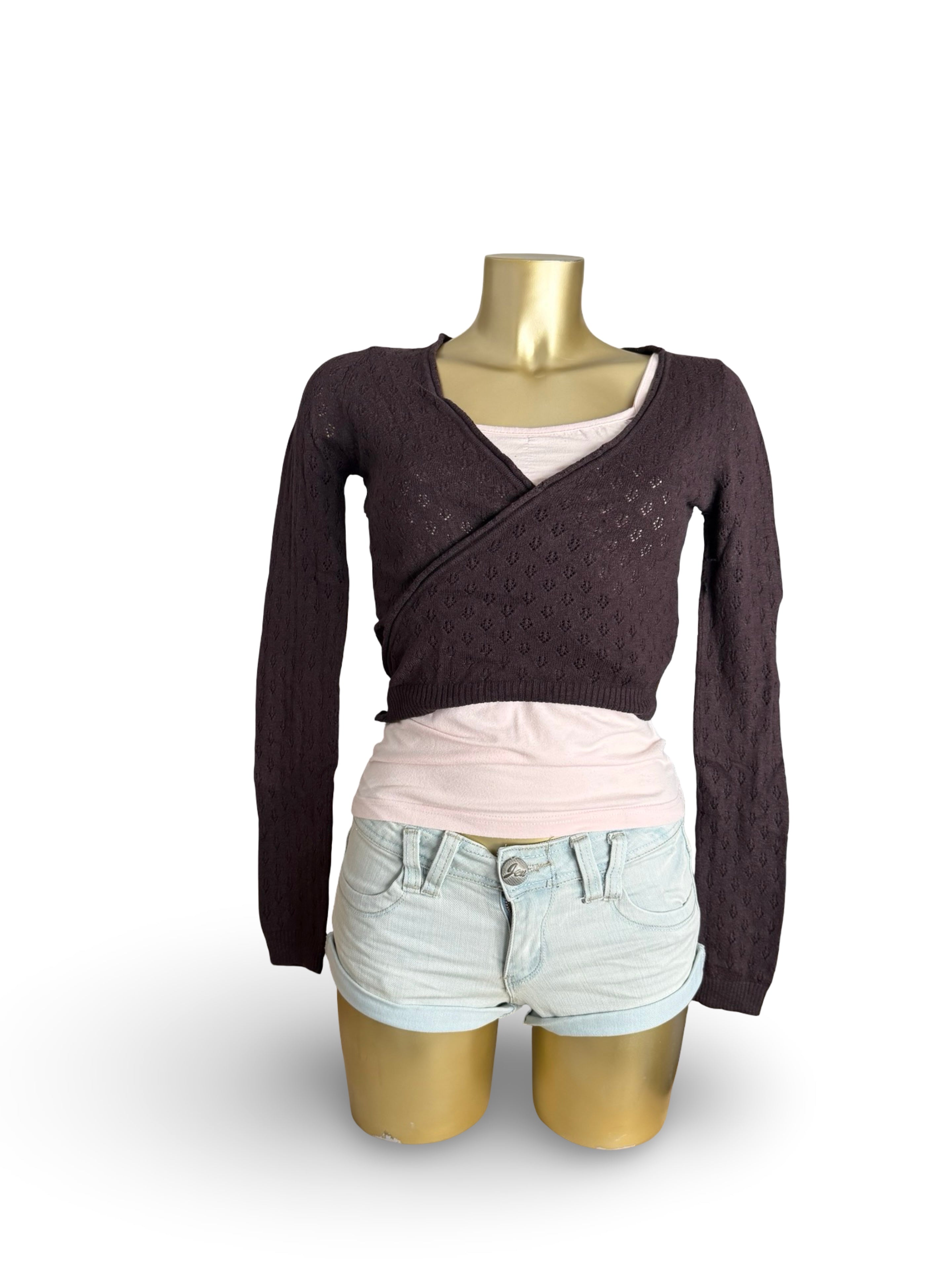 Brown bolero top (M)