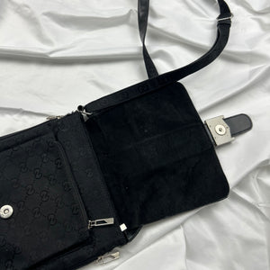 Black monogram crossbody bag