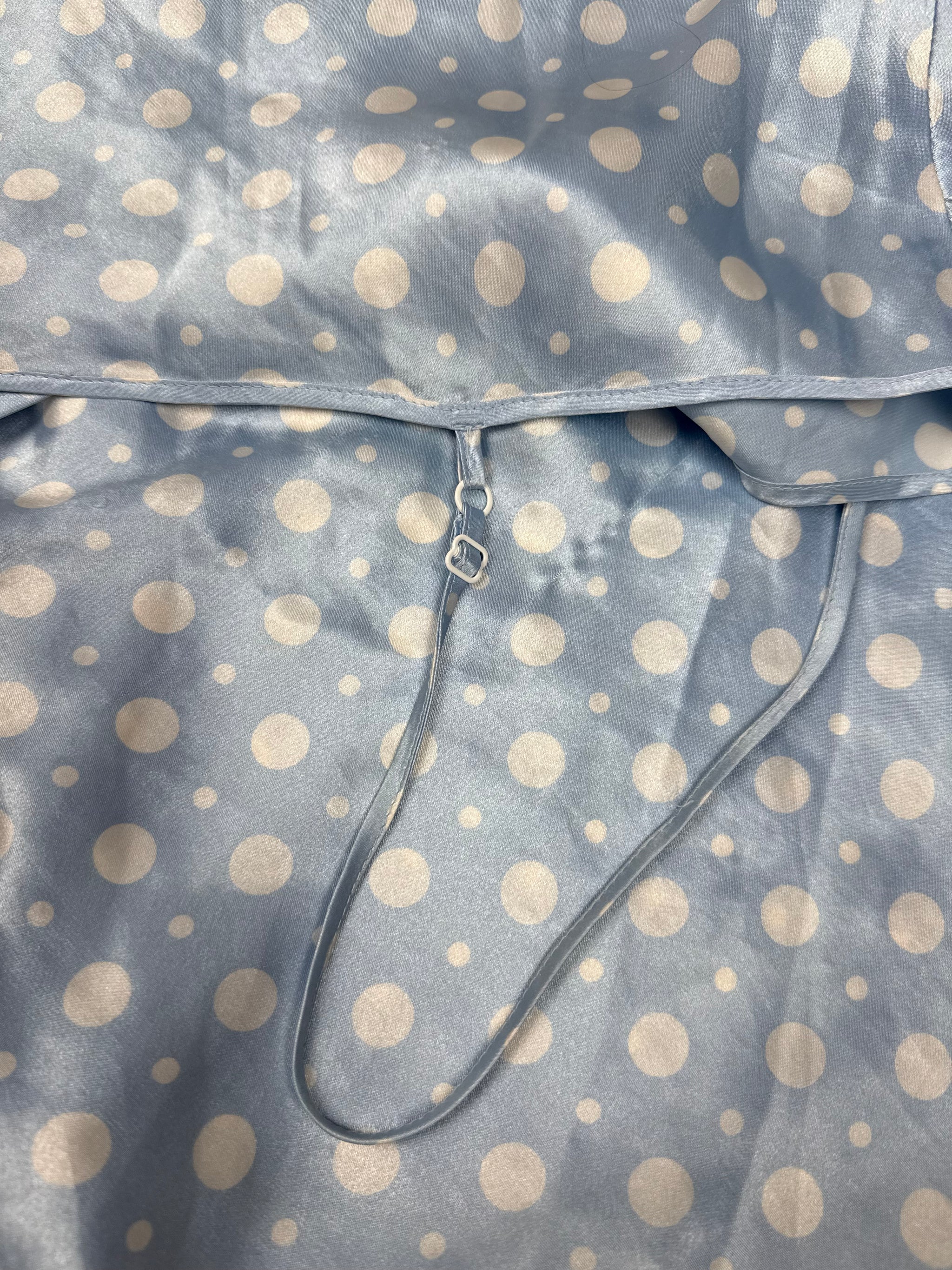 Baby blue silky polka babydoll dress (XXL)