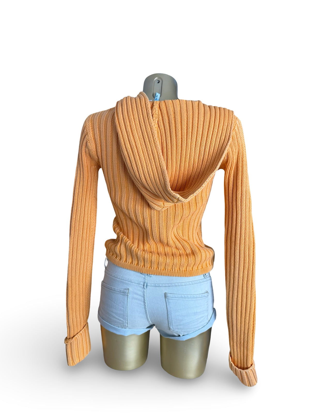 Orange hooded jumper (S)