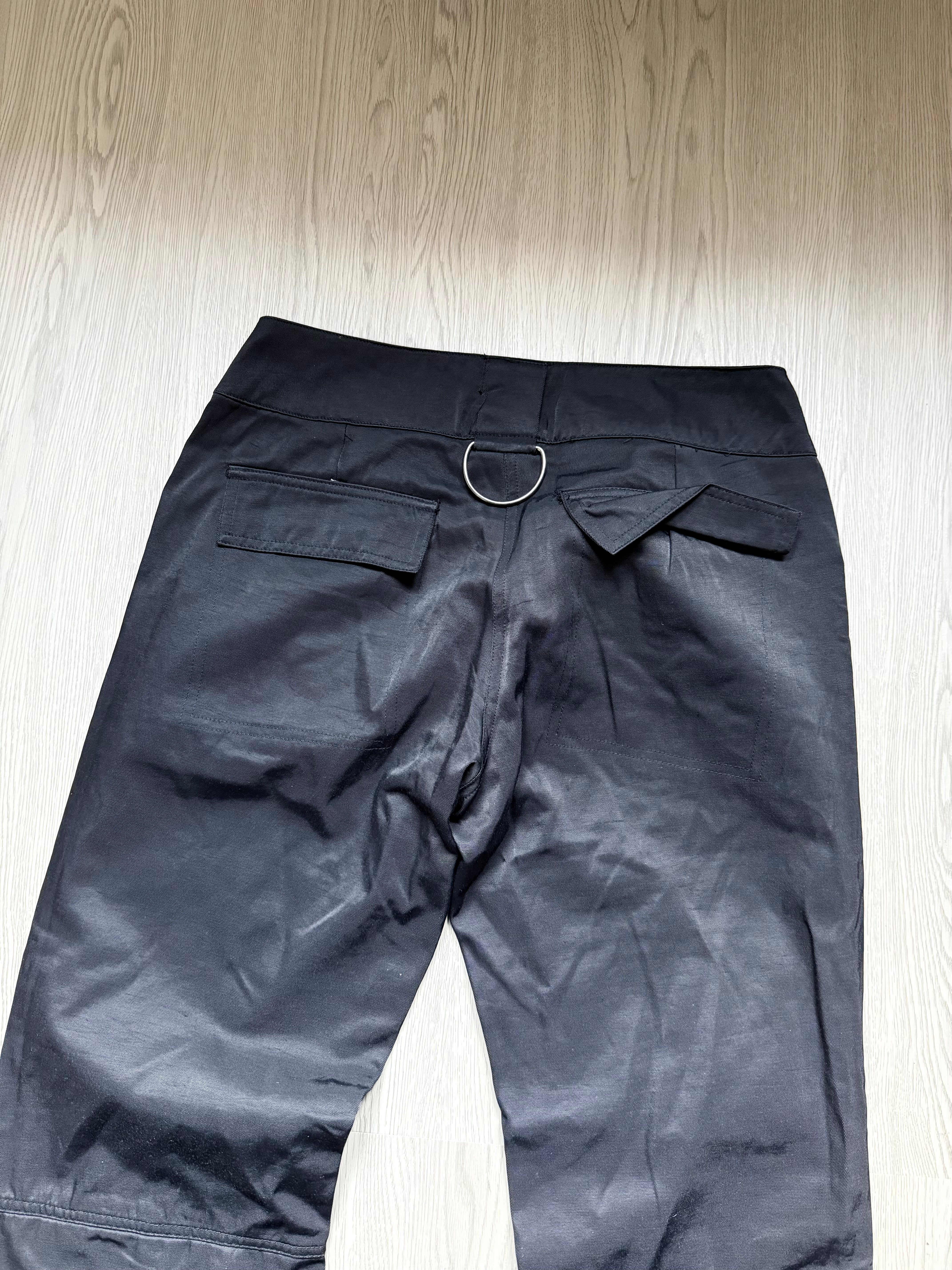 Black low waist cargo baggy pants (M)
