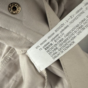 Beige zip up tie up trench jacket (XS)