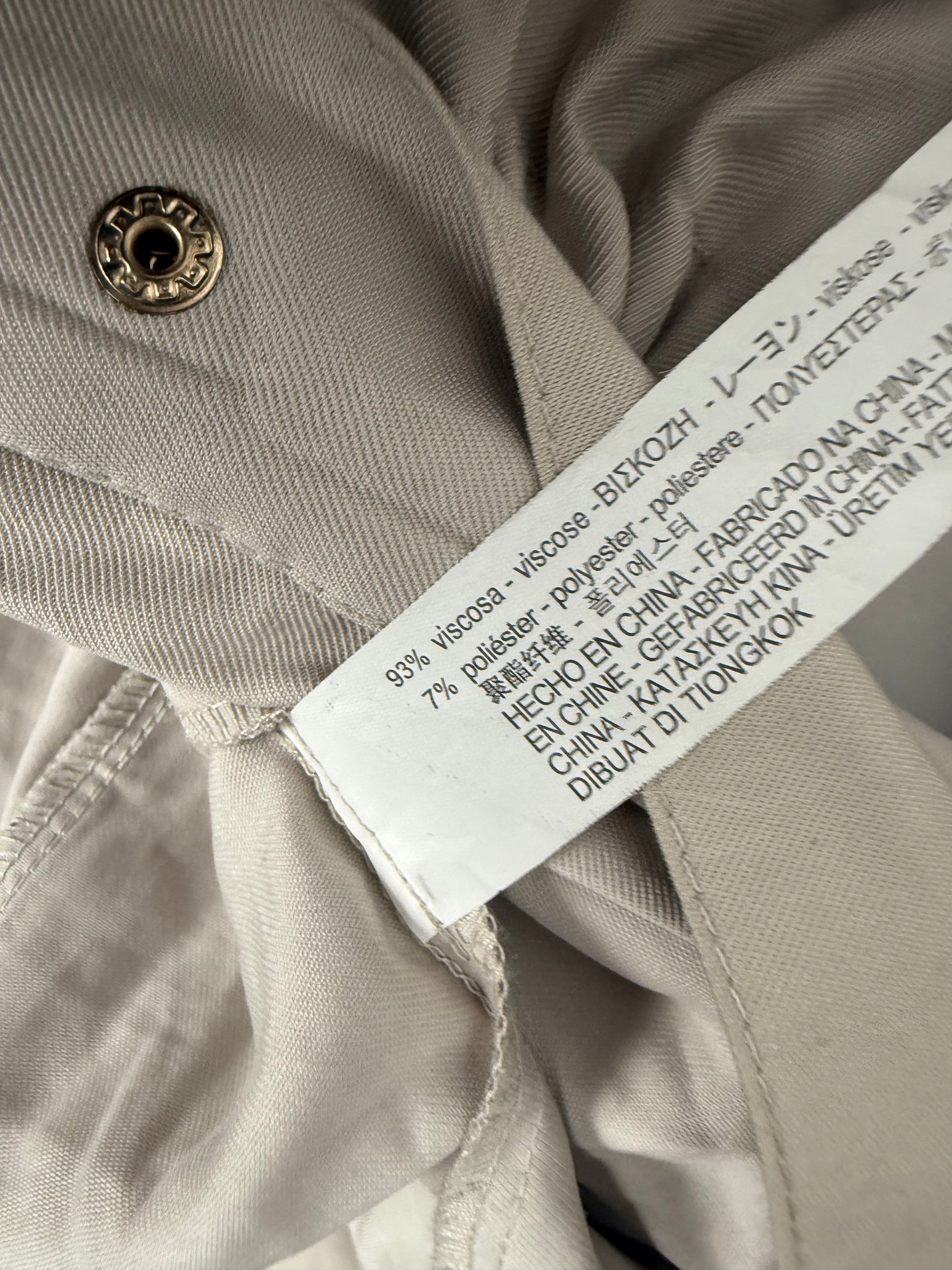 Beige zip up tie up trench jacket (XS)
