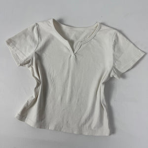 White cotton tight fit tee (XS)