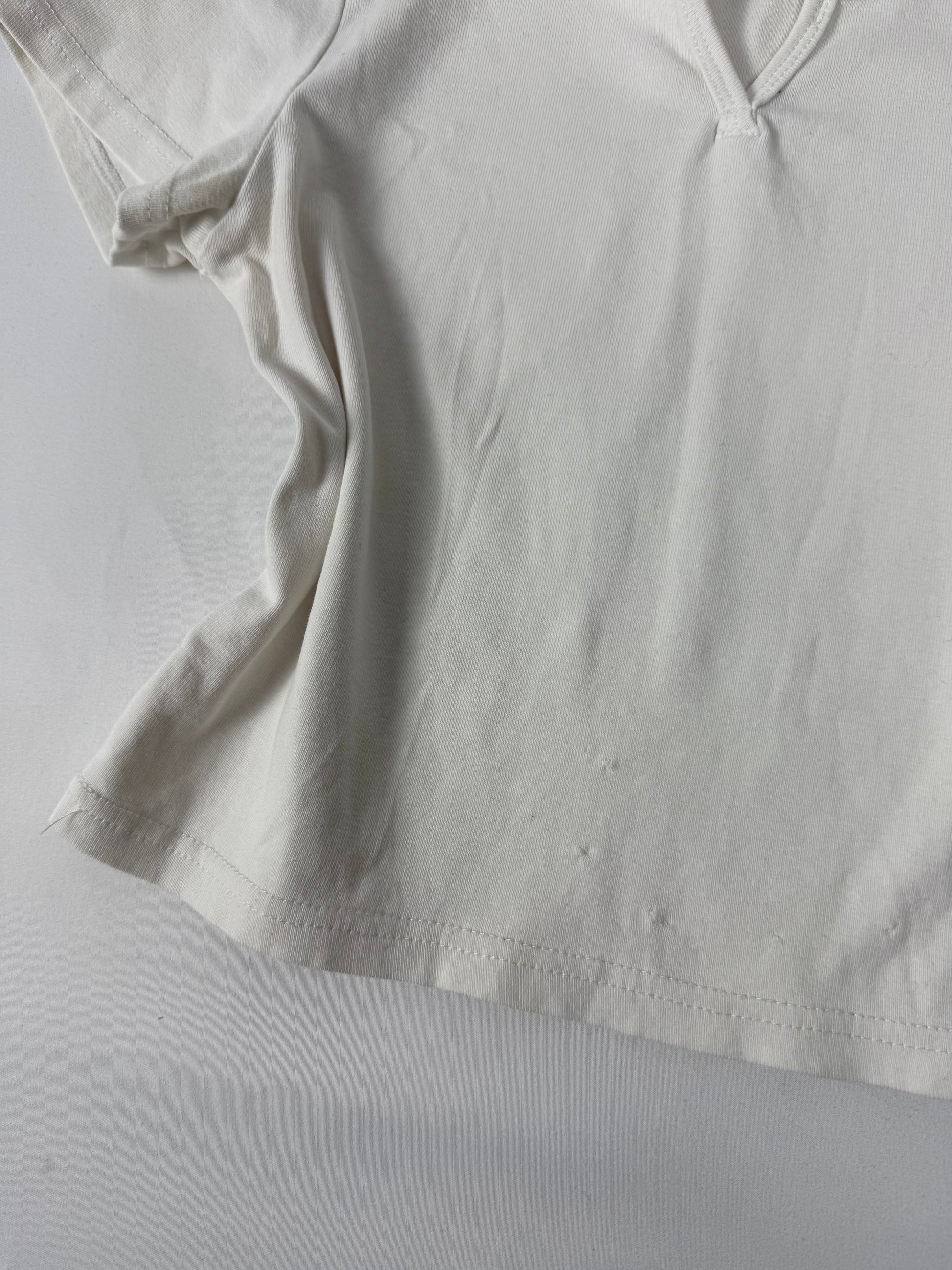 White cotton tight fit tee (XS)
