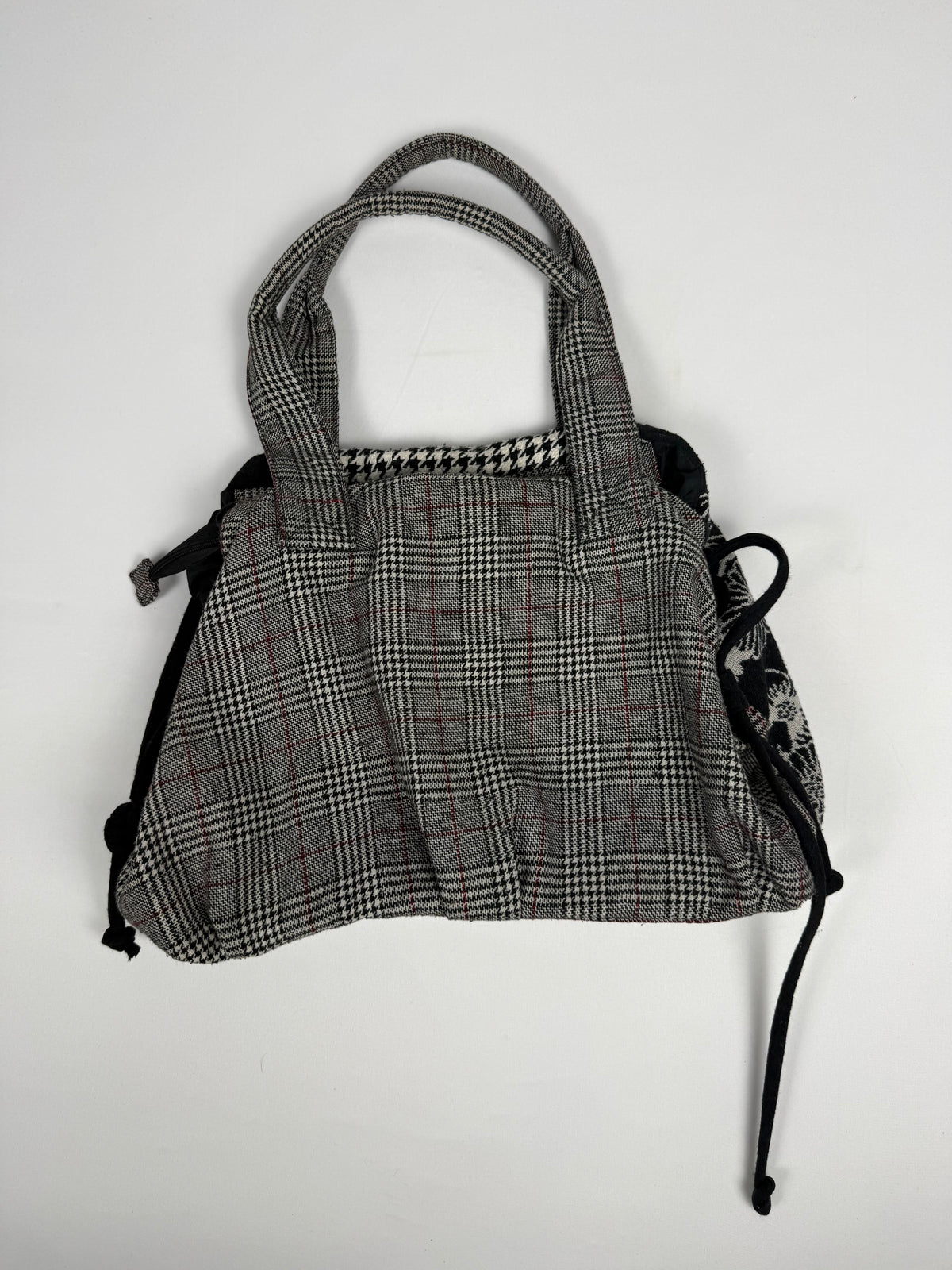 Grey graphic maxi shoulder bag