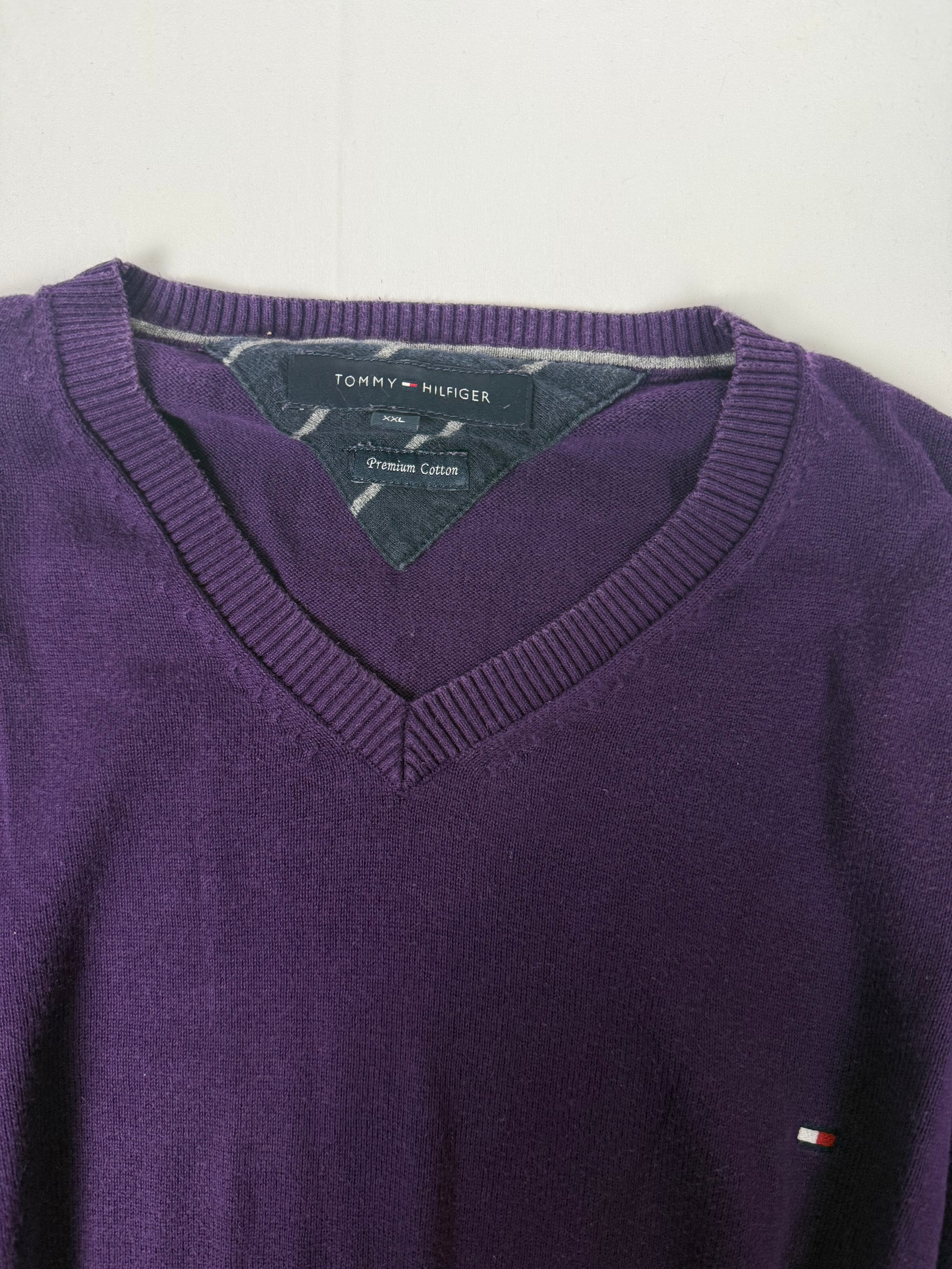 Purple cotton 90s jumper (XXL)