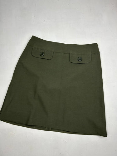 Khaki office mini / micro skirt (S/M)