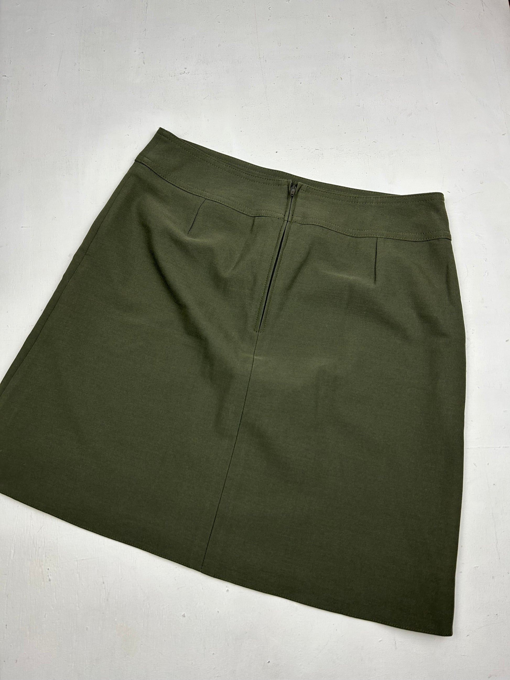 Khaki office mini / micro skirt (S/M)