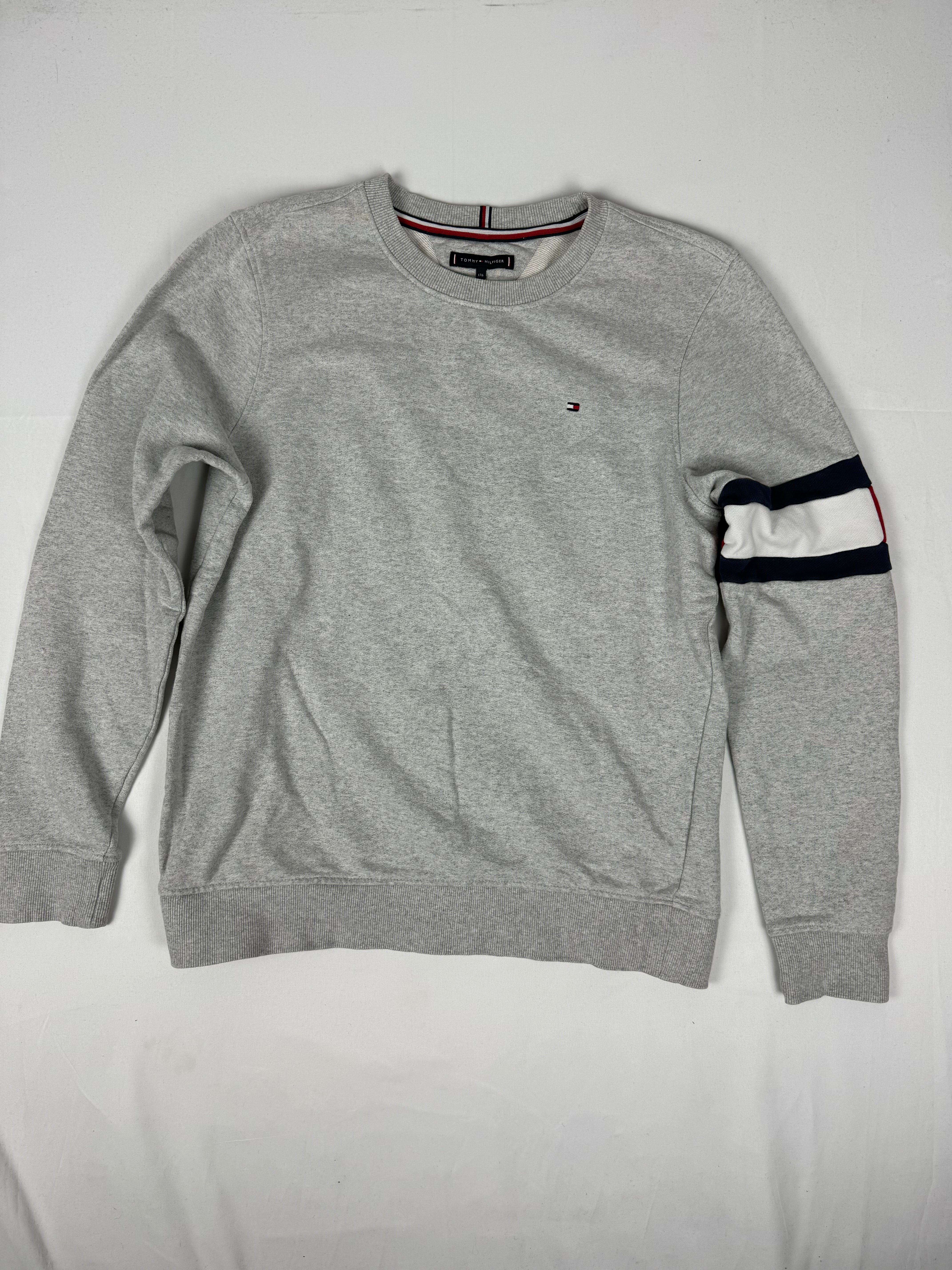 Grey logo cotton sweatshirt (S/M)