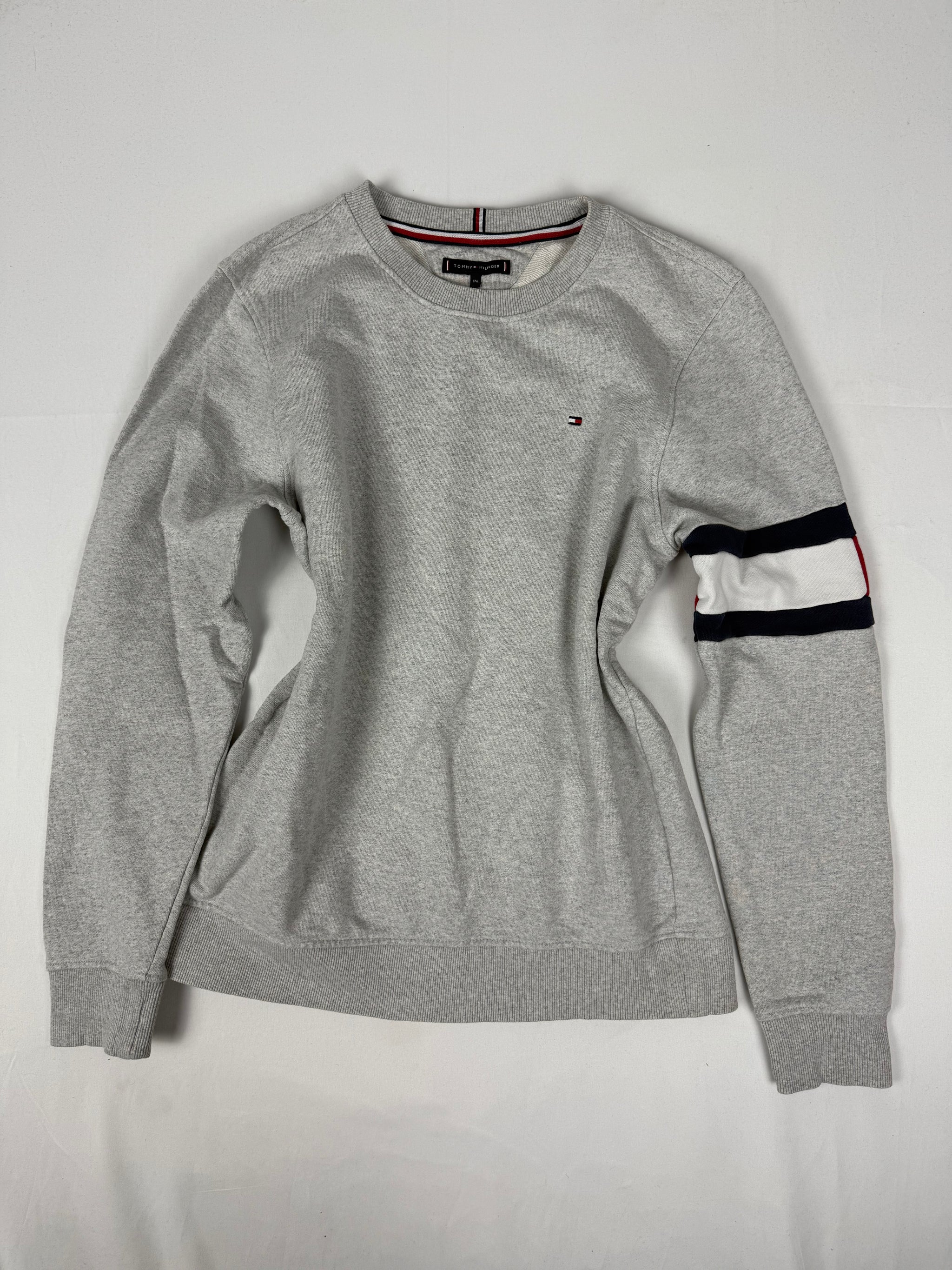 Grey logo cotton sweatshirt (S/M)