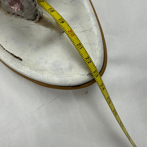 White pearls wood wedge thong mules (36)