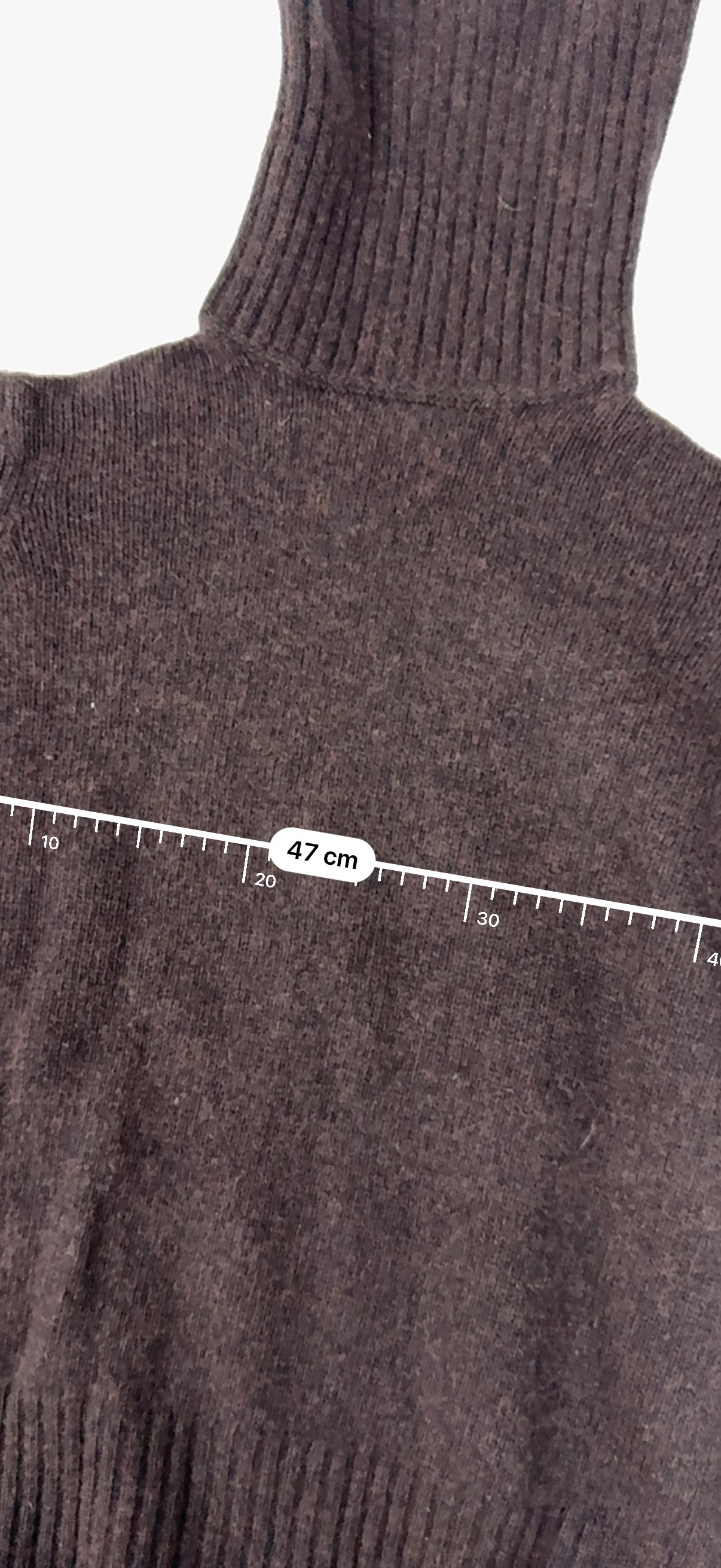 Brown wool knitted turtleneck jumper (XL)