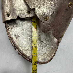 Gold real leather wedge mules (36)