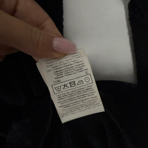 Black turtleneck / off shoulder knitted mini dress (S)