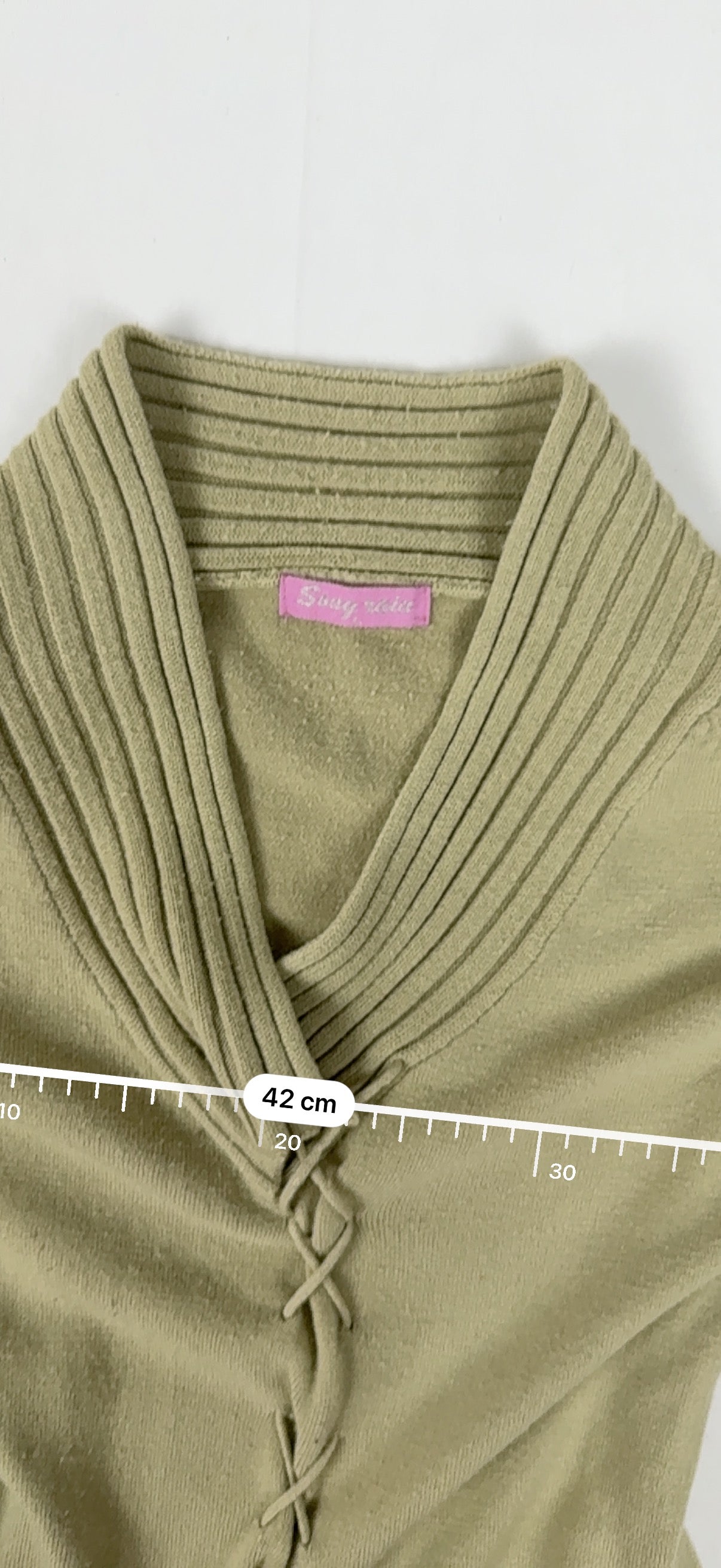 Beige lace up jumper (M/L)