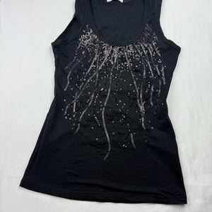 Rhinestones tight tank top (S/M)