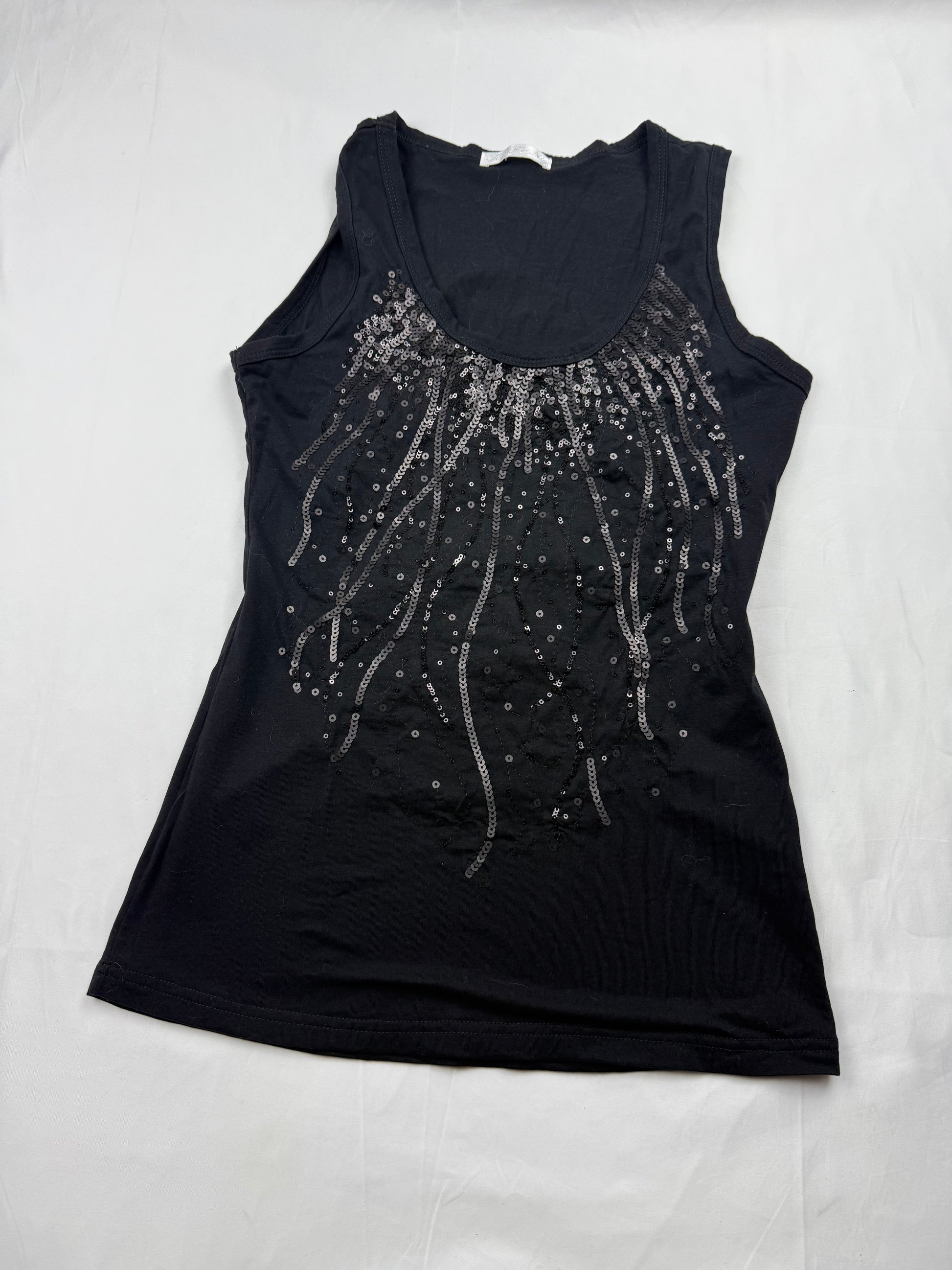 Rhinestones tight tank top (S/M)