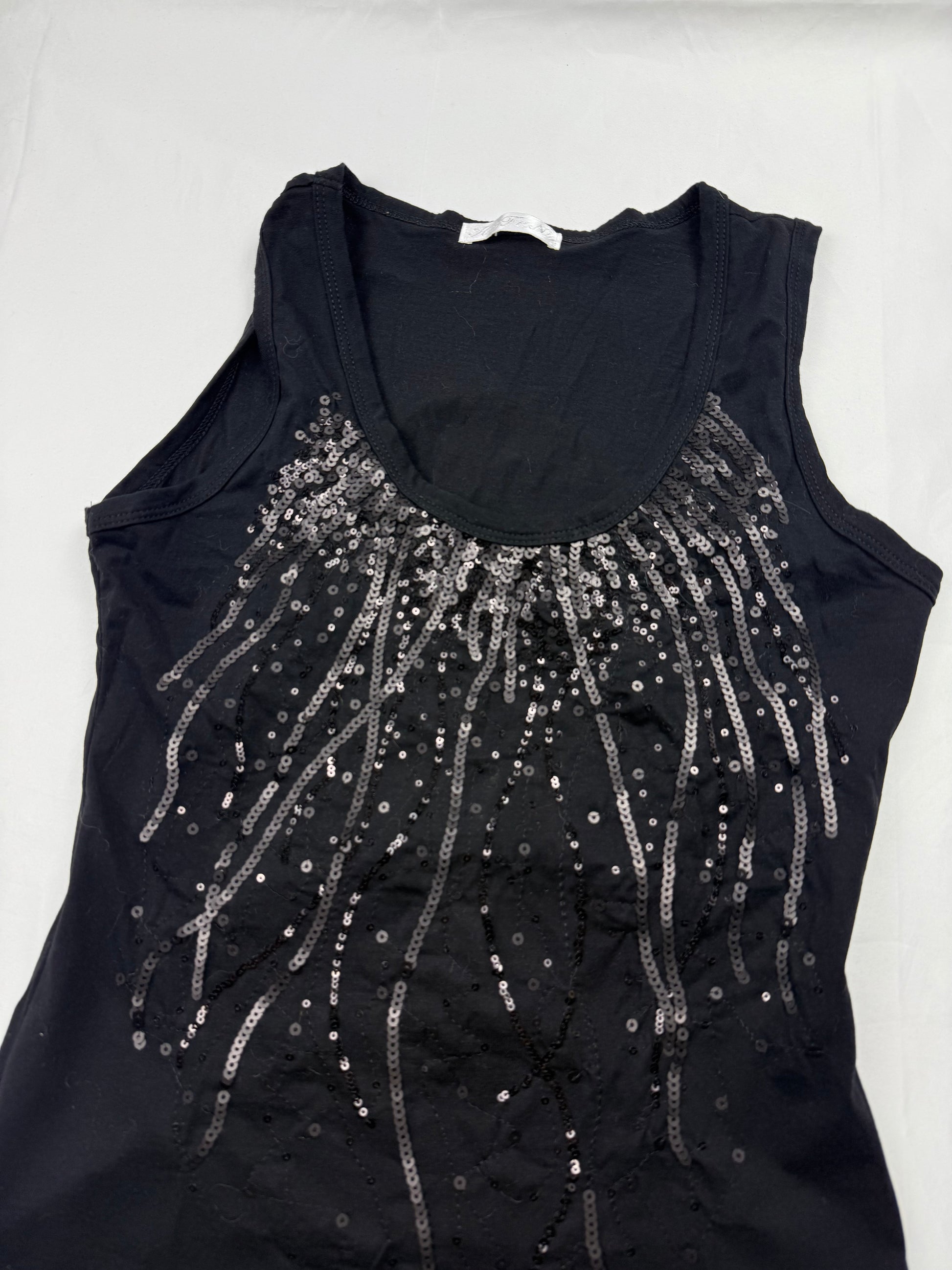 Rhinestones tight tank top (S/M)