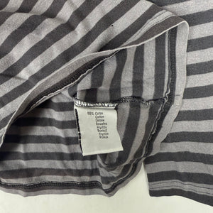 Grey striped cotton long sleeves top (XS)