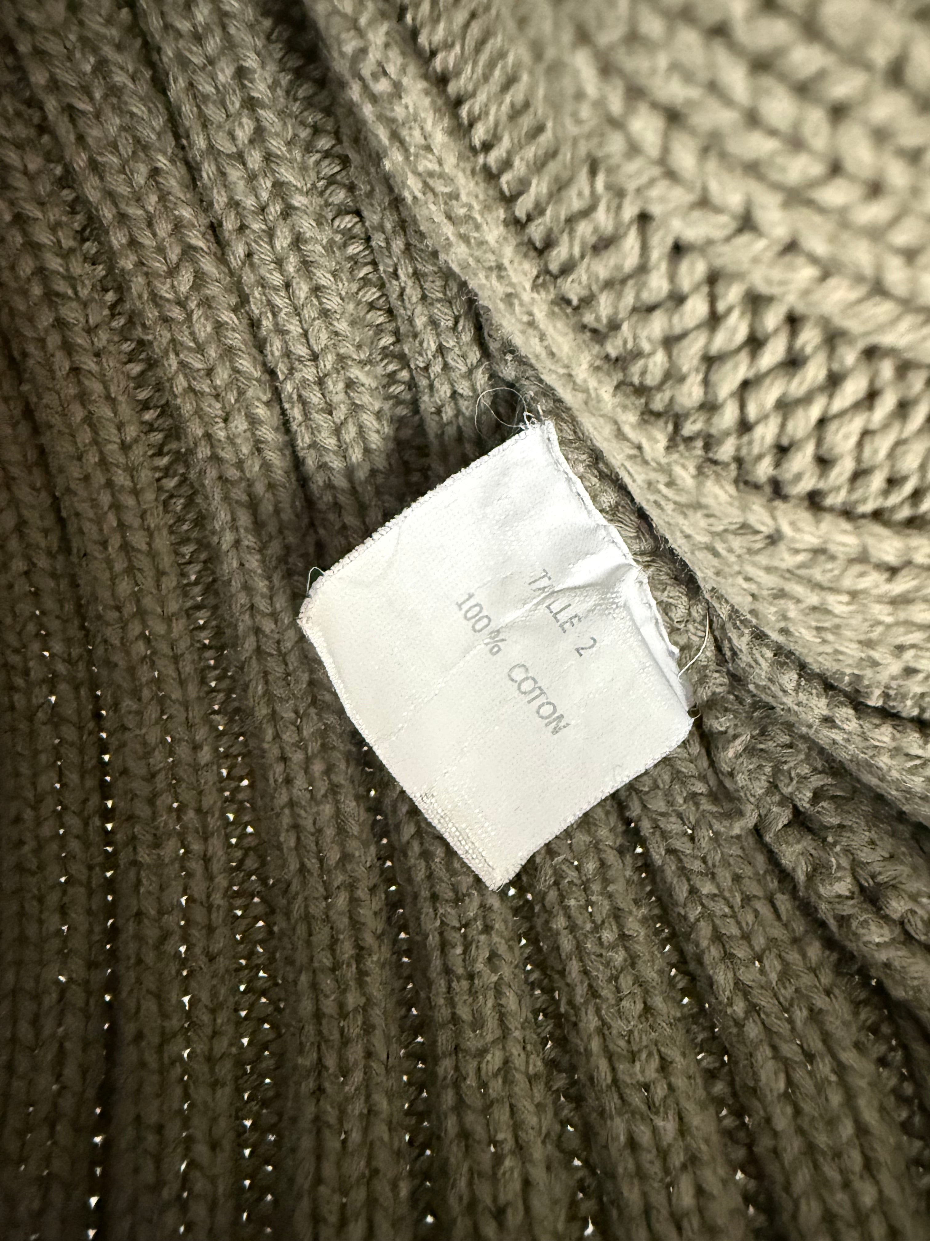 Khaki ribbed cotton jumper (S/M)
