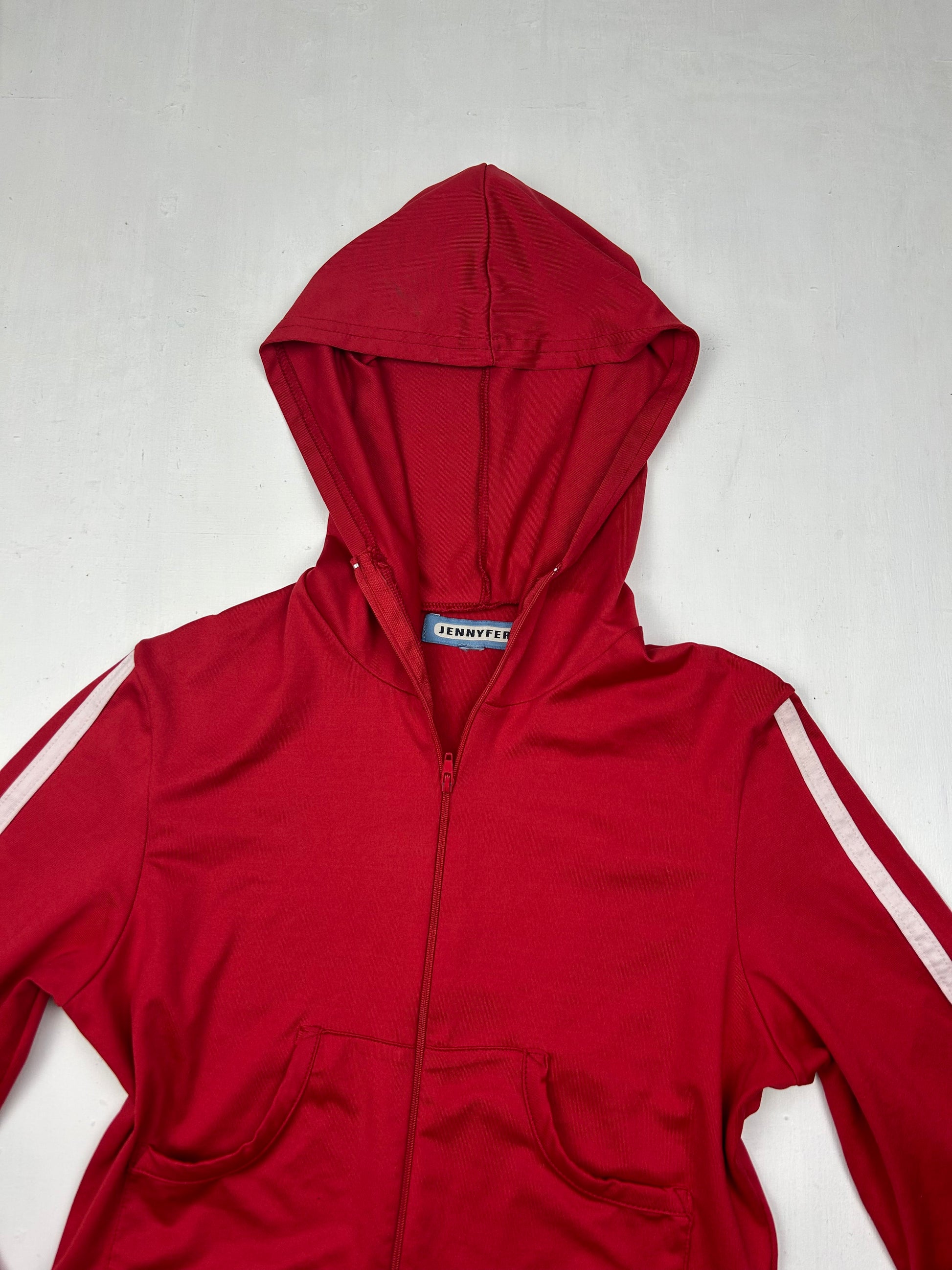 Red zip up hoodie (S)