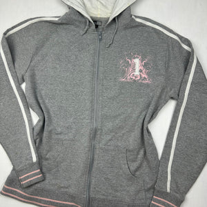 Grey zip up hoodie (XL)