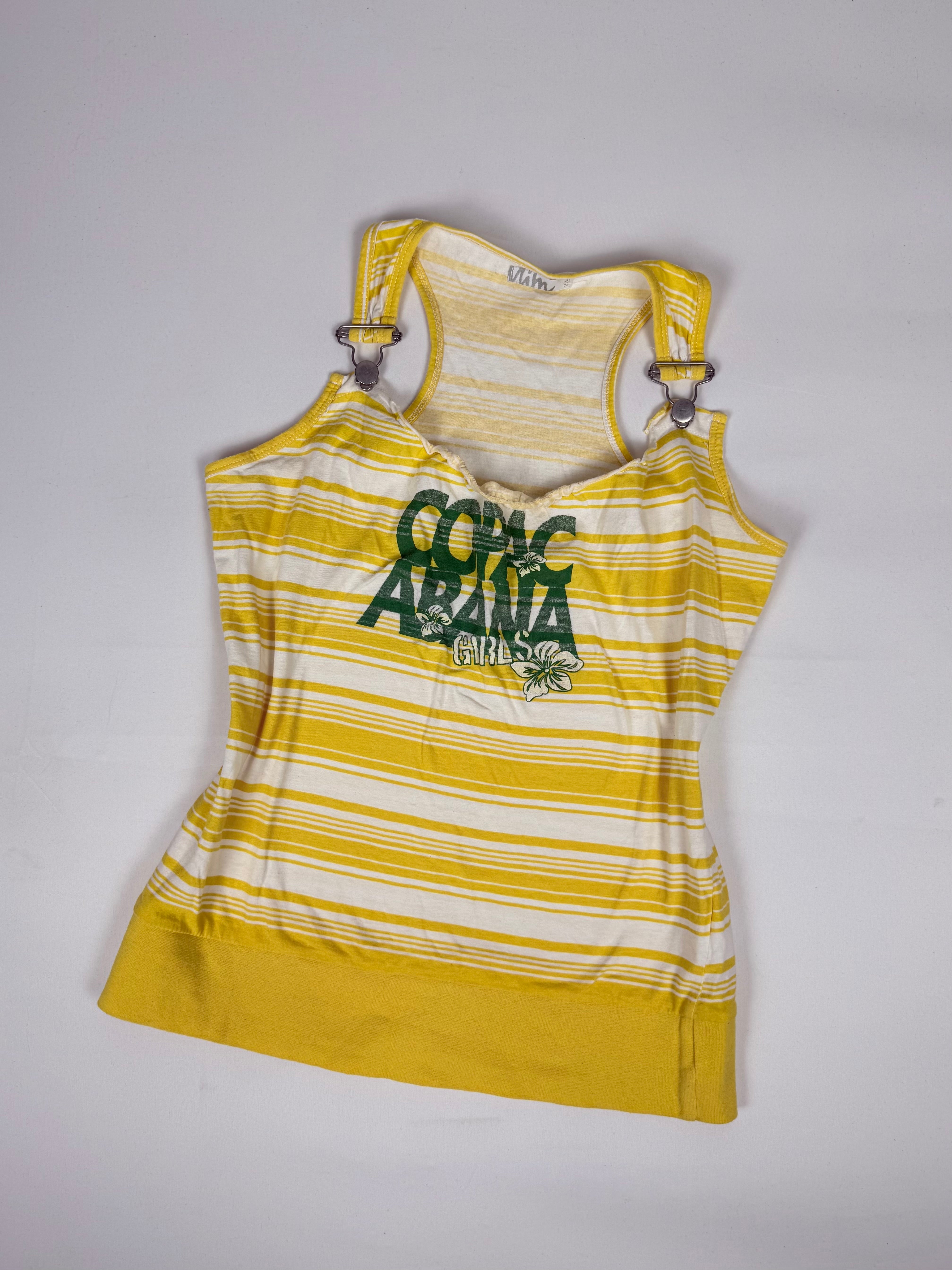 Yellow striped graphic top (XL)