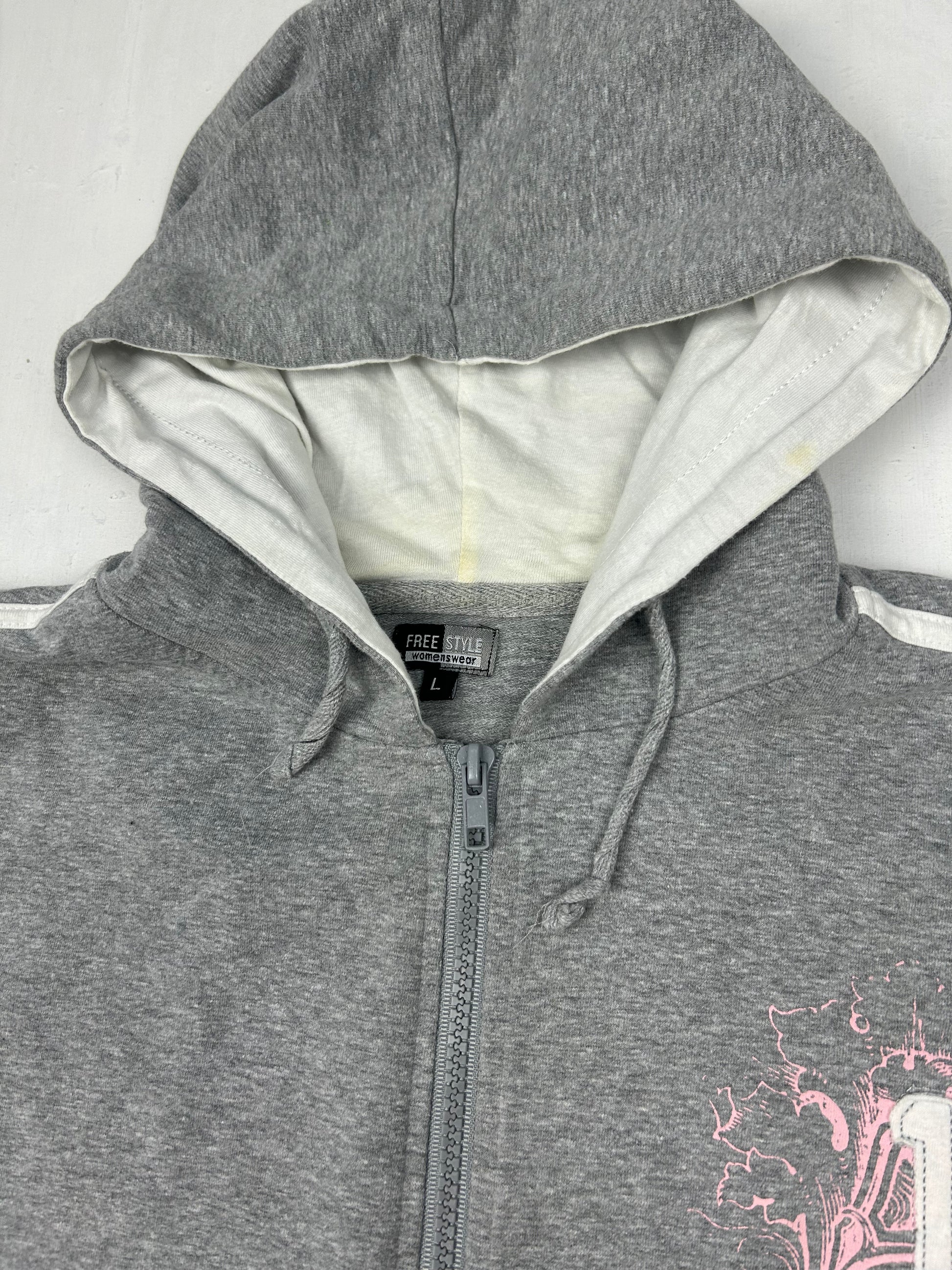 Grey zip up hoodie (XL)