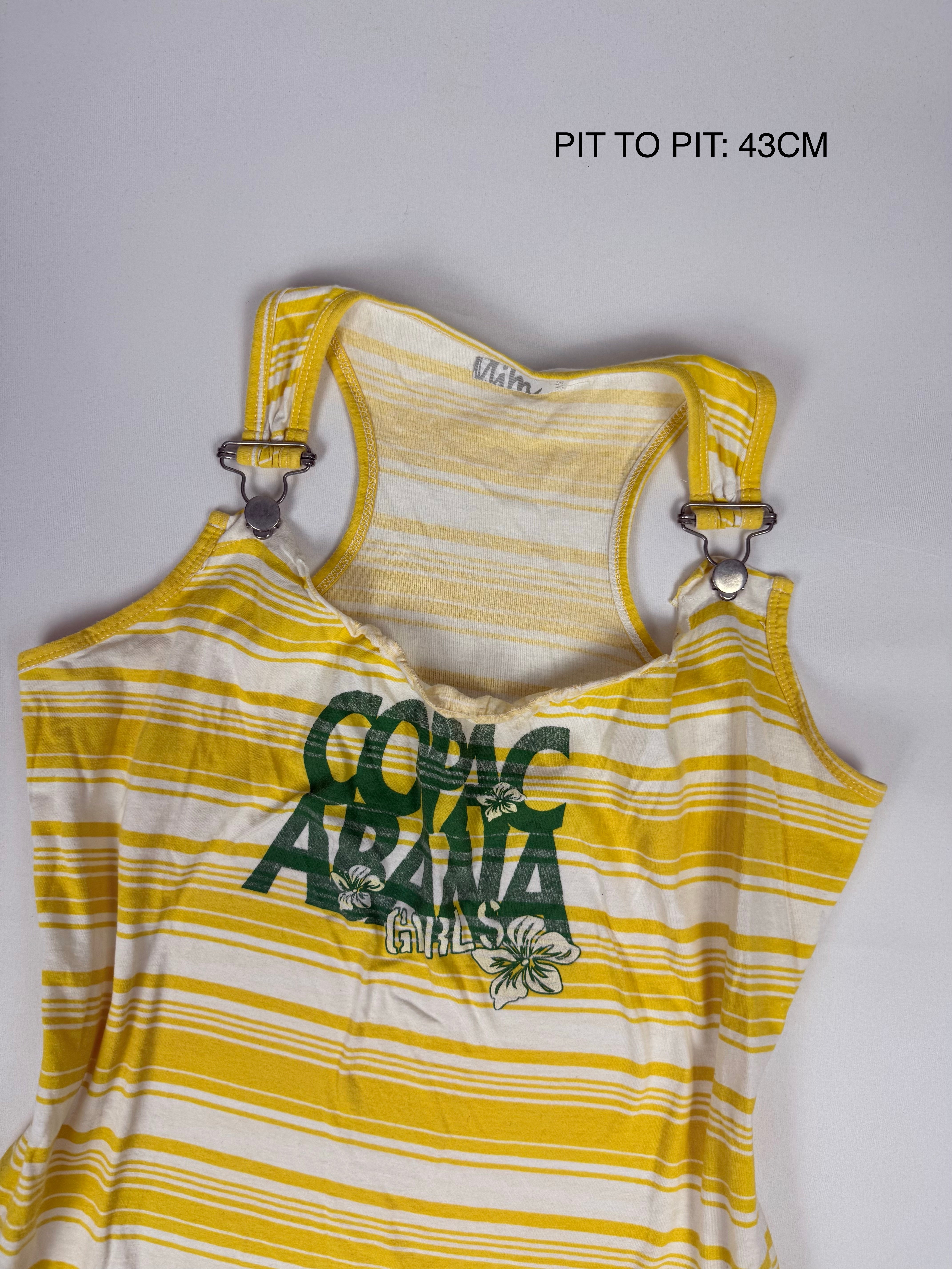 Yellow striped graphic top (XL)