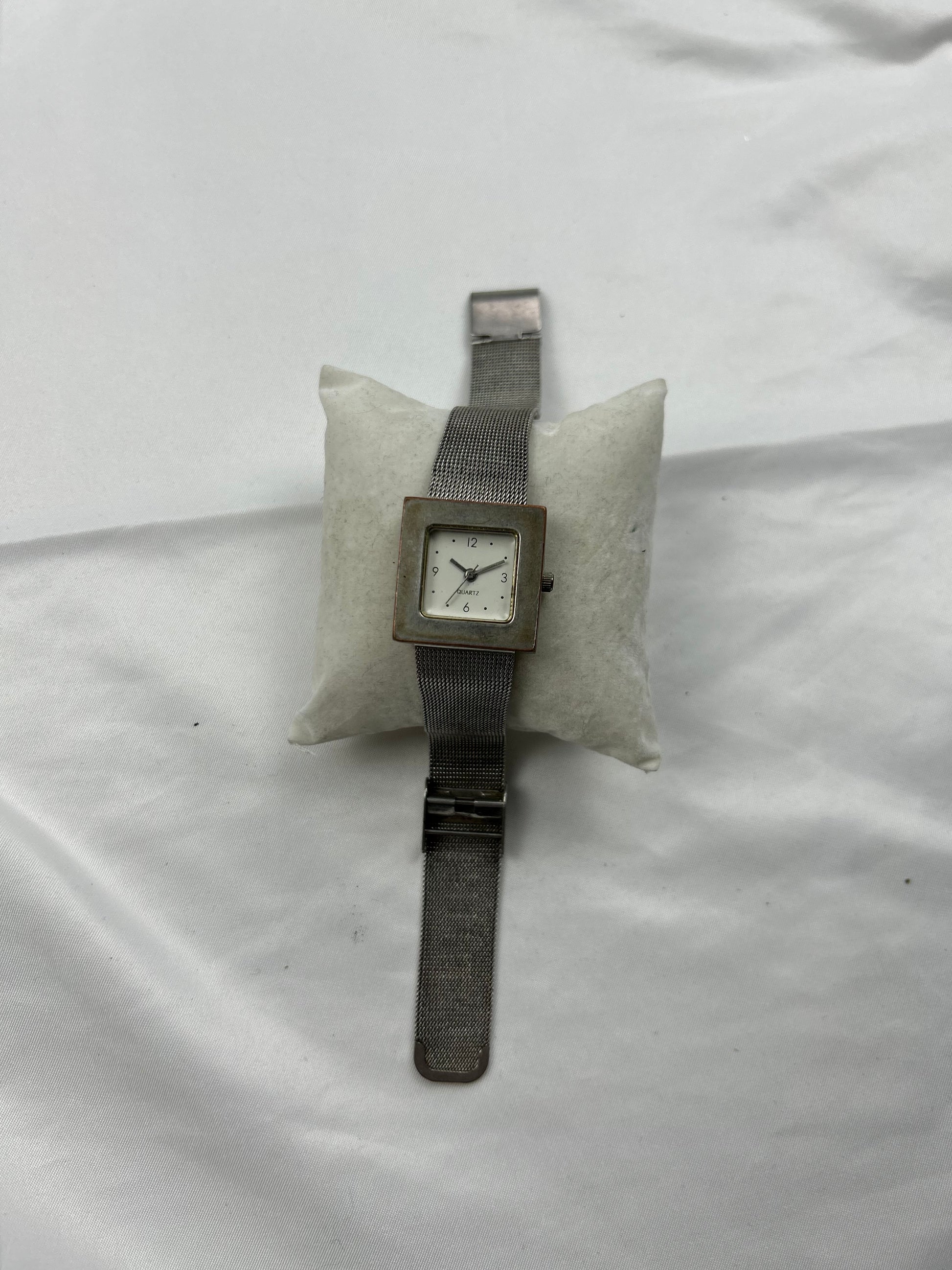 Vintage stainless steel silver jewelry watch