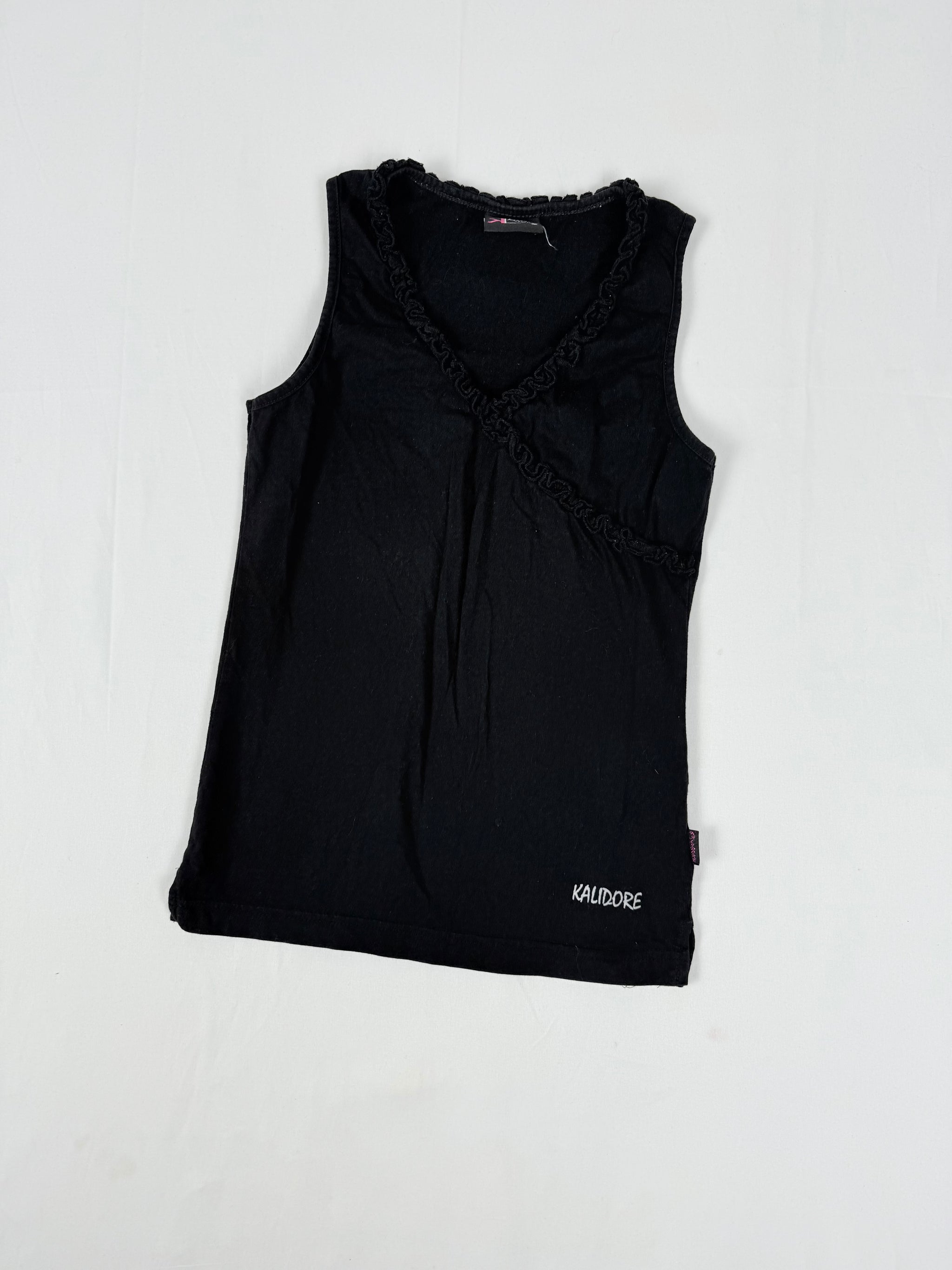 Black cotton tight fit top (XS)