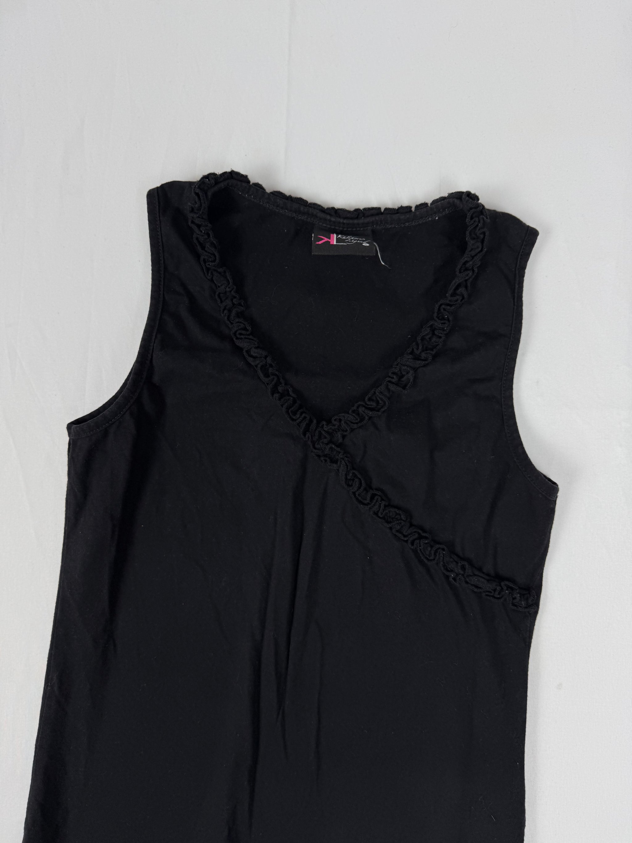 Black cotton tight fit top (XS)