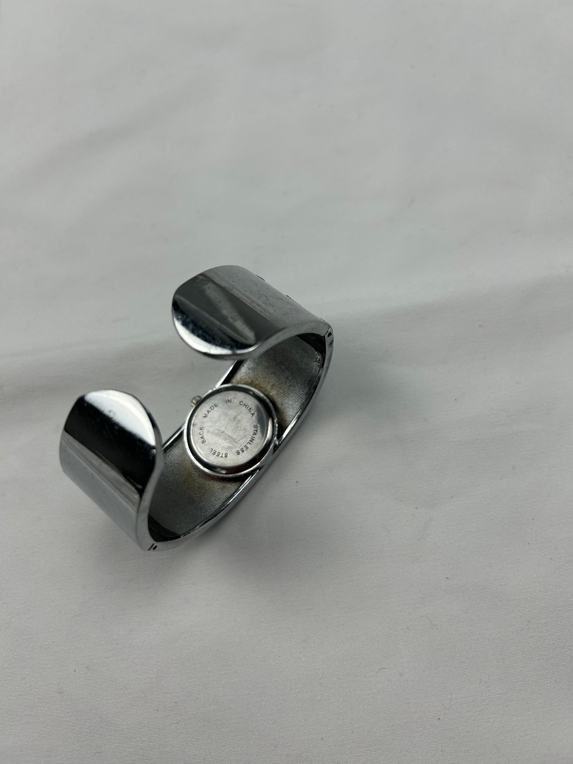 Vintage silver & blue inox bracelet watch jewelry