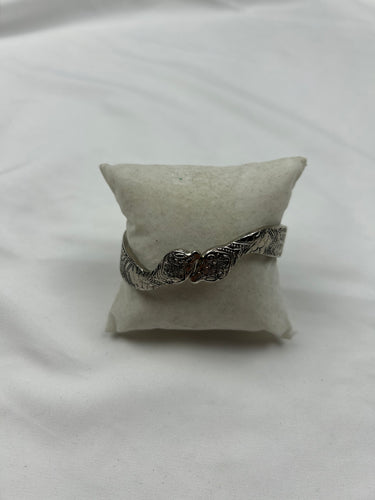 Stainless steel silver snake bangle bracelet